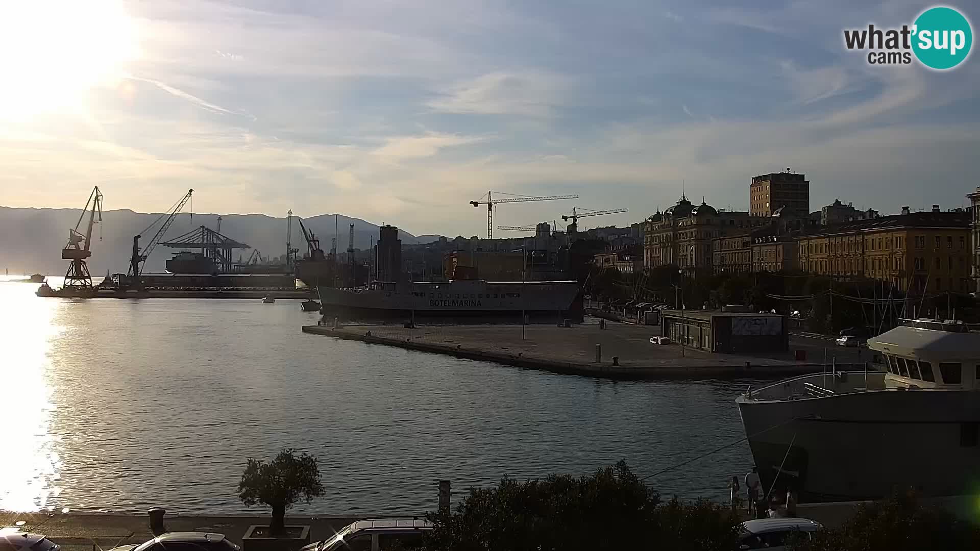 La Riva e la Marina a Rijeka (Fiume) – Live Webcam Croazia