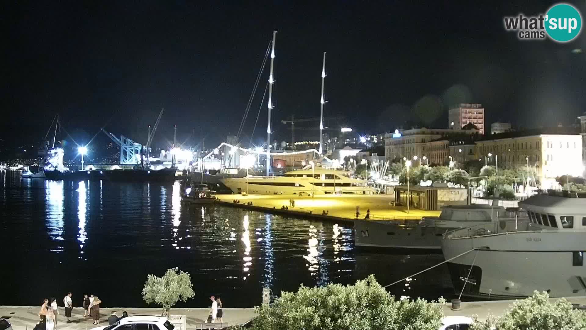 La Riva y Marina en Rijeka – Webcam en vivo Croacia