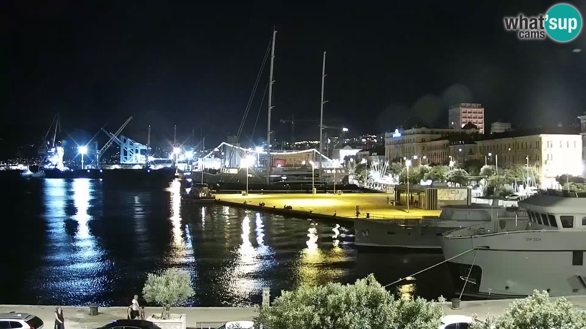 La Riva et Marina à Rijeka – Live Webcam Croatie
