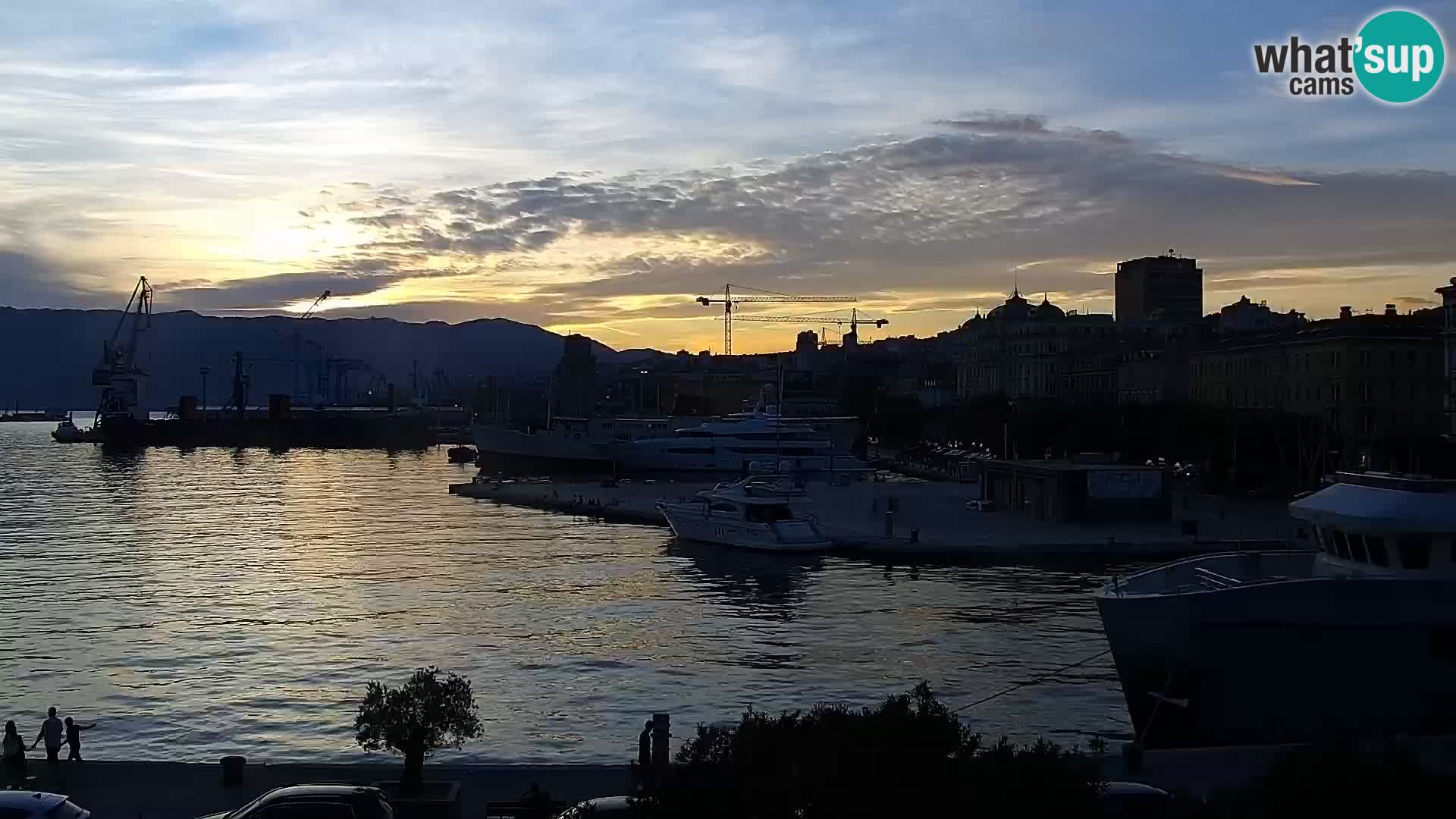 Die Riva und Marina in Rijeka – Live Webcam Kroatien