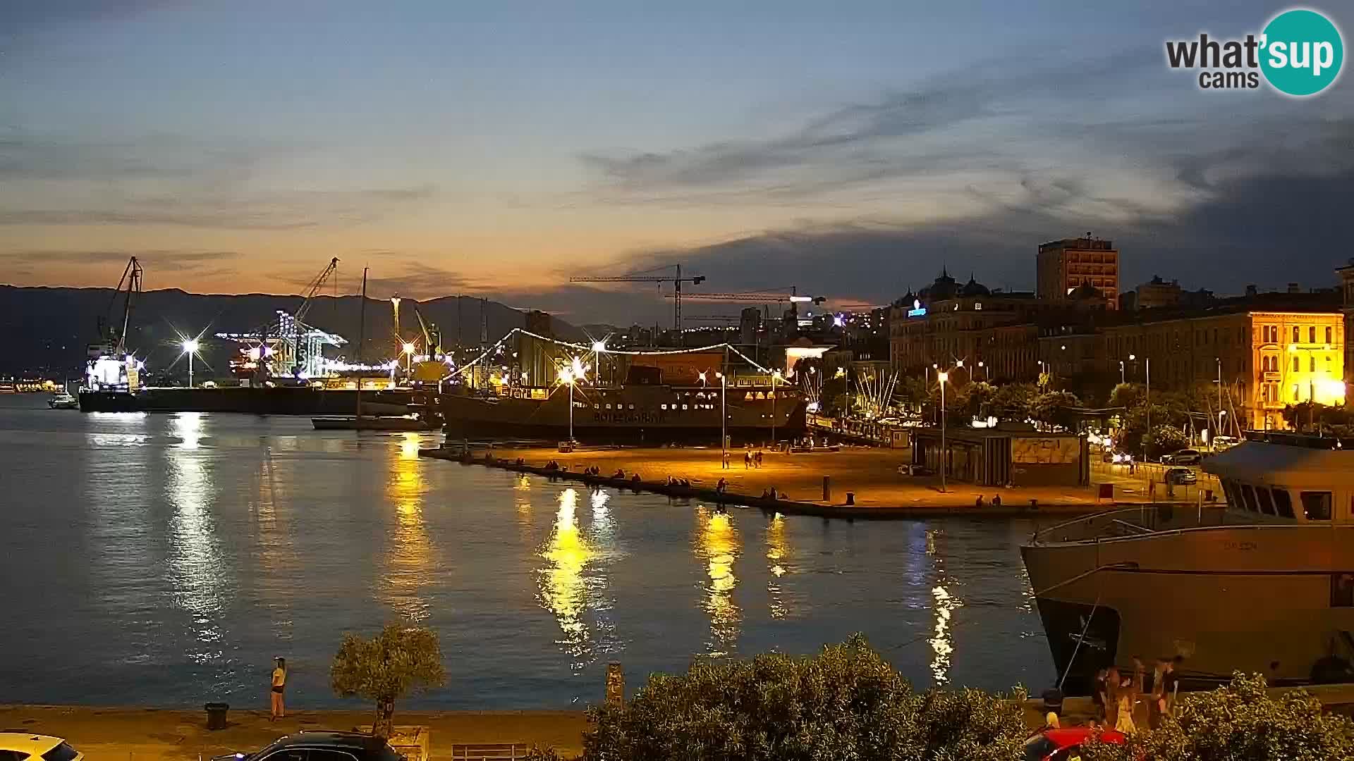 Die Riva und Marina in Rijeka – Live Webcam Kroatien