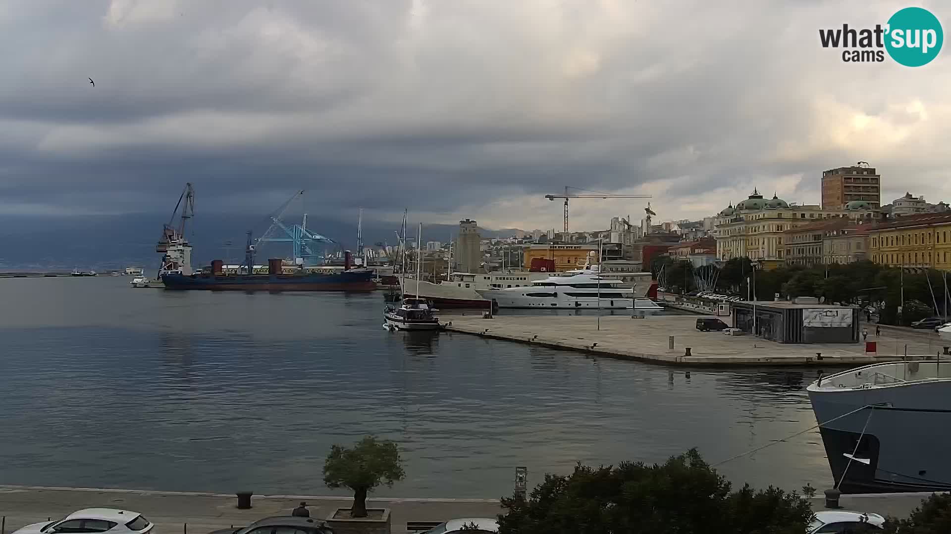 Die Riva und Marina in Rijeka – Live Webcam Kroatien