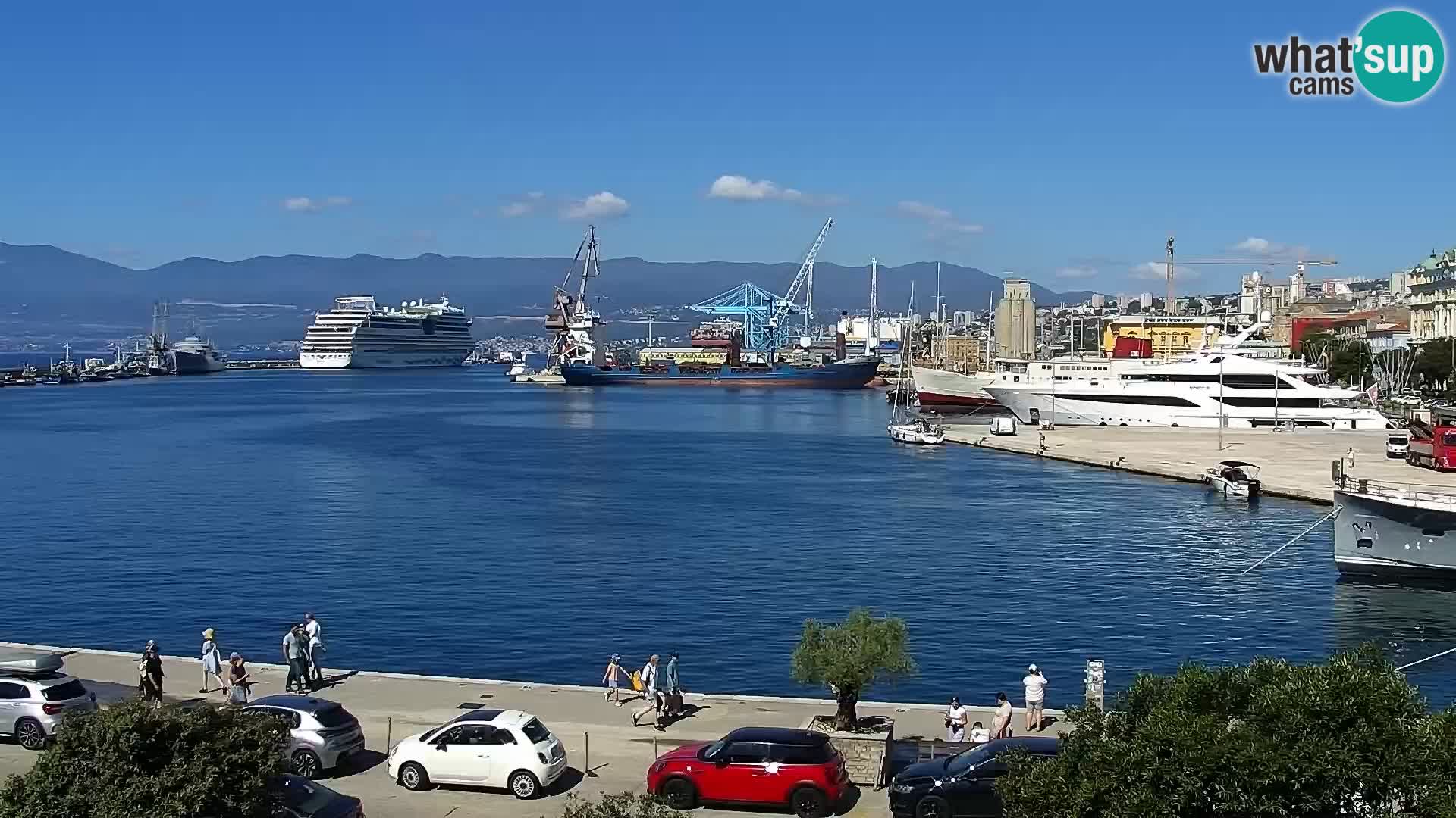 Die Riva und Marina in Rijeka – Live Webcam Kroatien