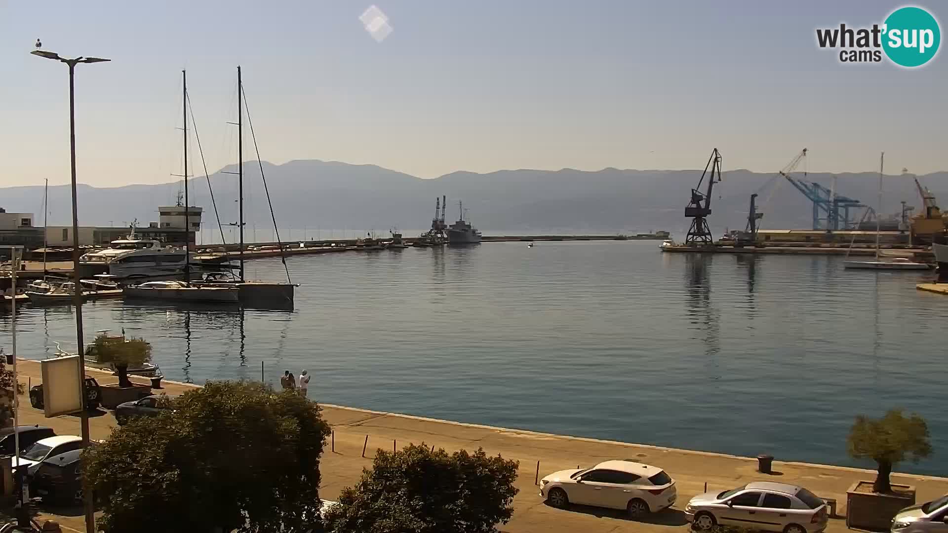 Die Riva und Marina in Rijeka – Live Webcam Kroatien
