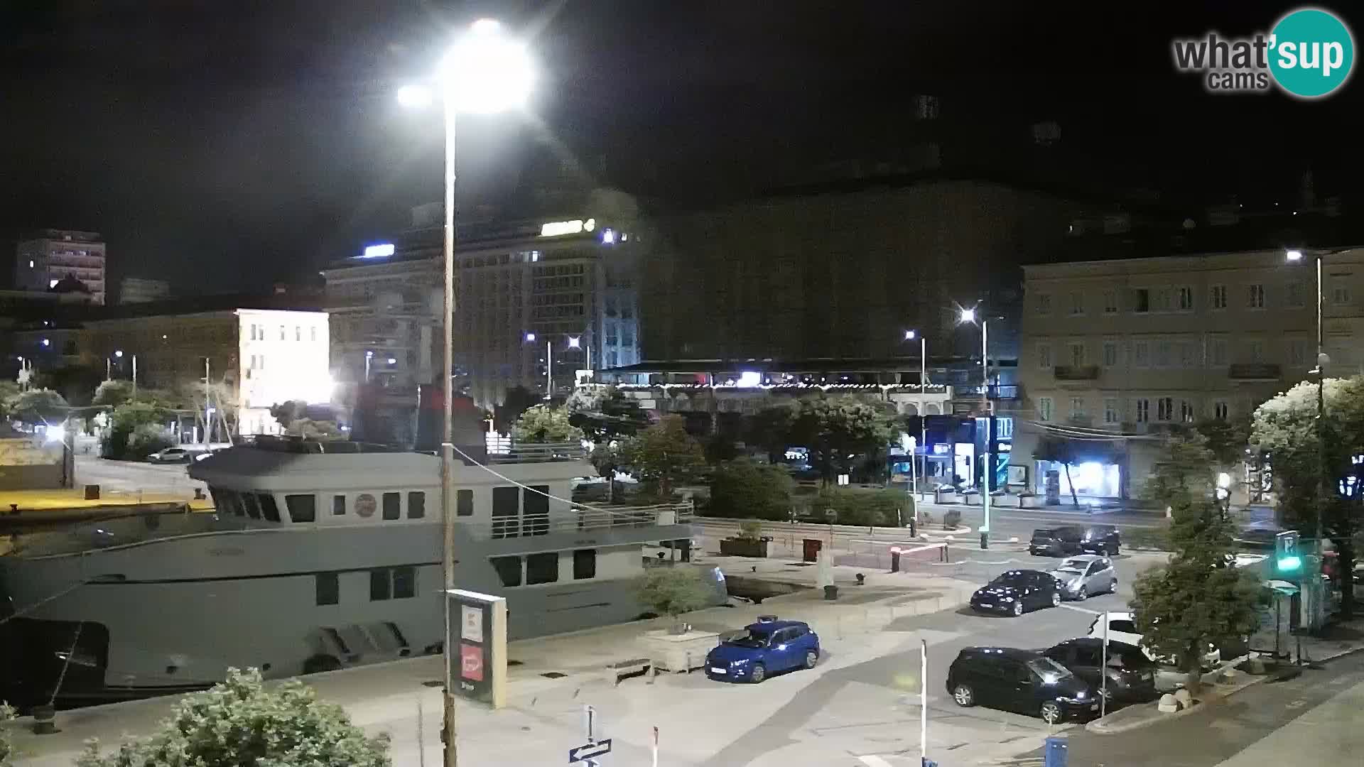 La Riva y Marina en Rijeka – Webcam en vivo Croacia