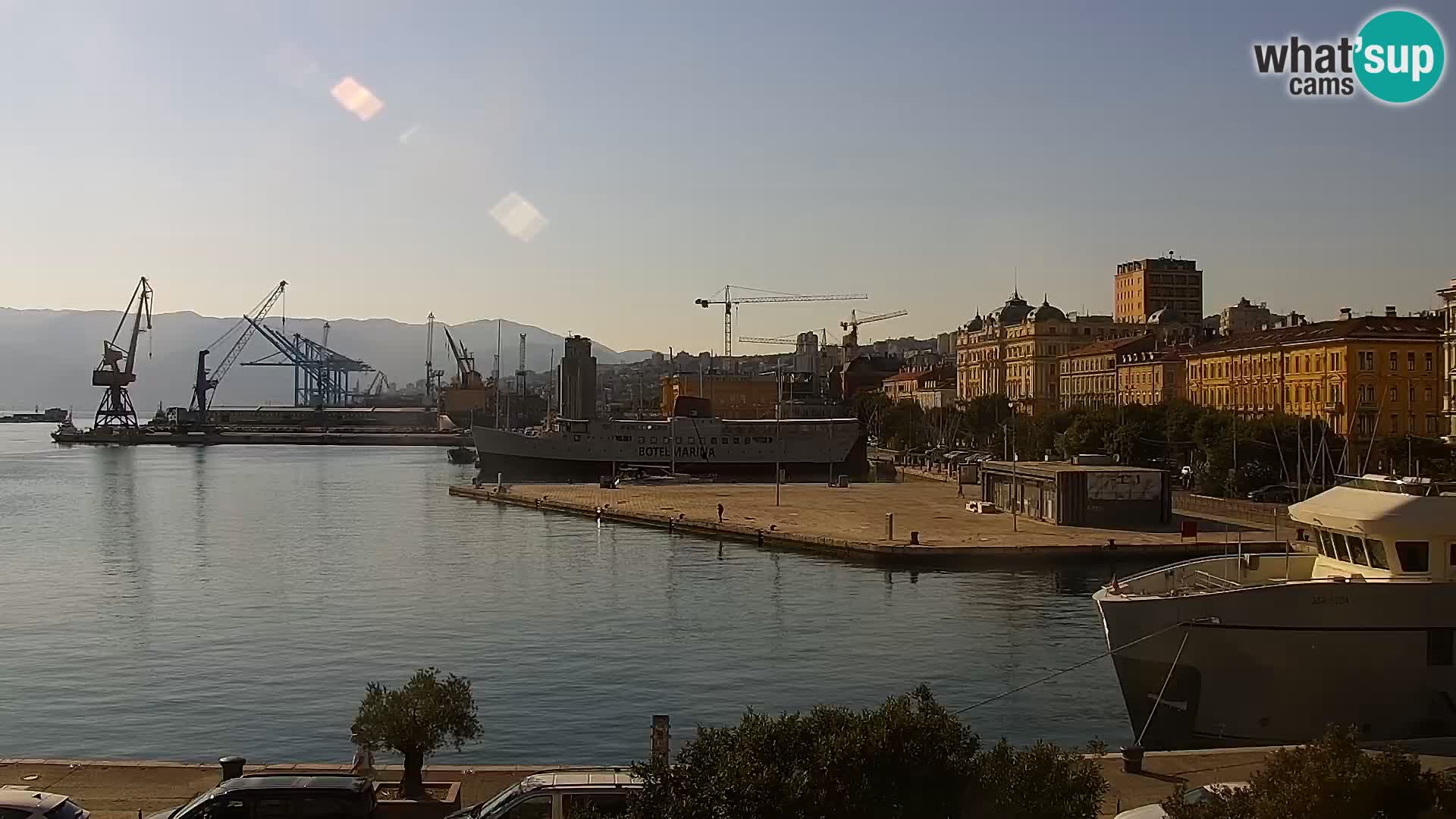 La Riva e la Marina a Rijeka (Fiume) – Live Webcam Croazia
