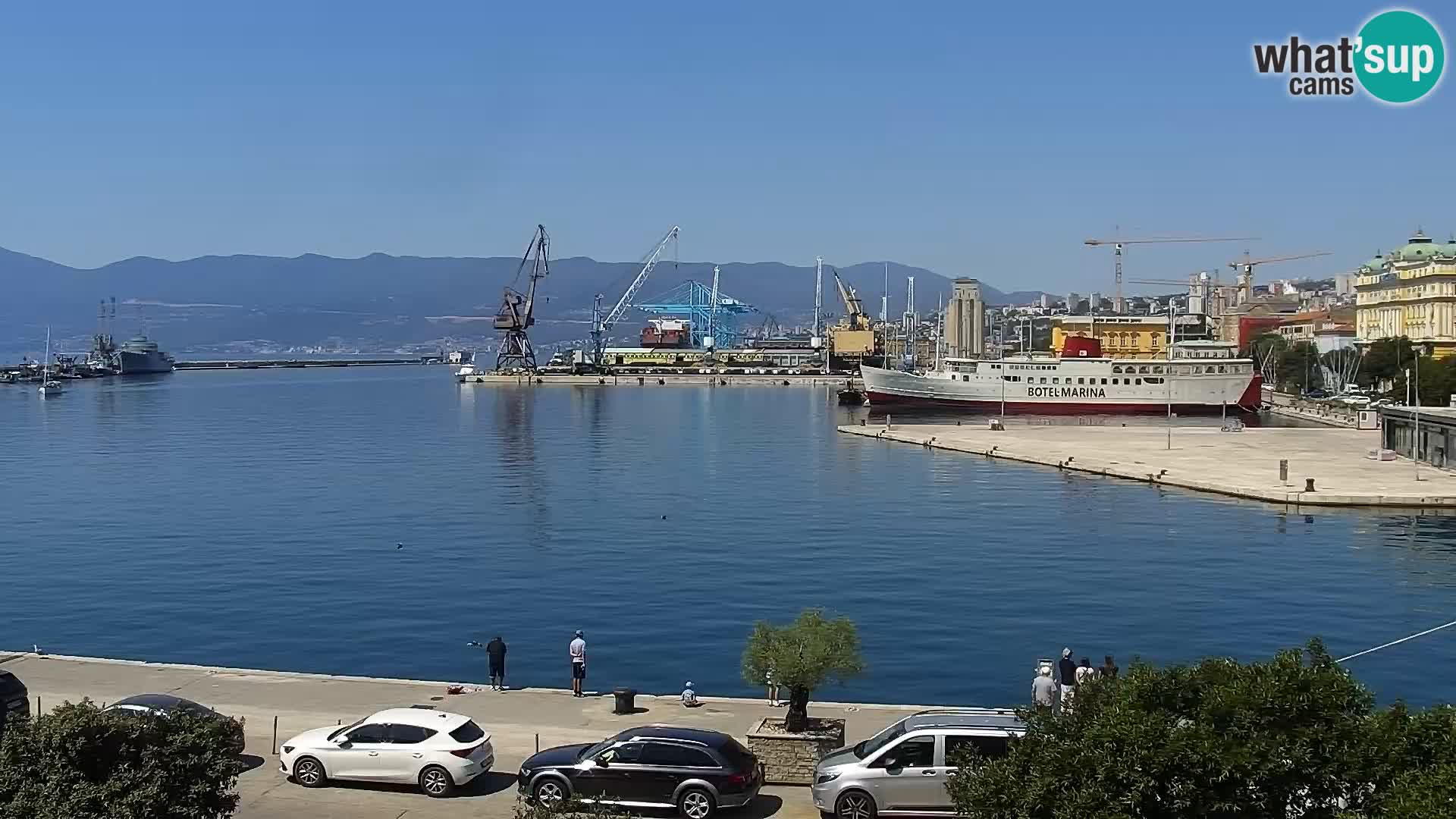 La Riva e la Marina a Rijeka (Fiume) – Live Webcam Croazia
