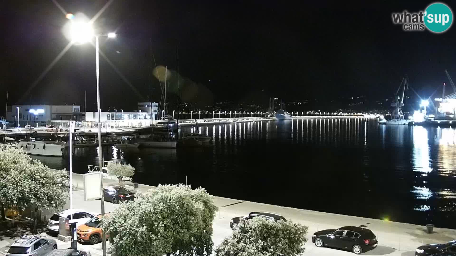 Die Riva und Marina in Rijeka – Live Webcam Kroatien