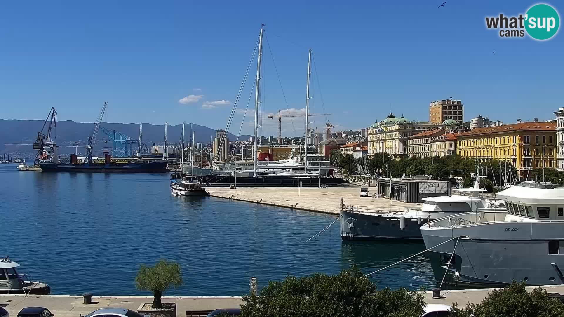 La Riva et Marina à Rijeka – Live Webcam Croatie