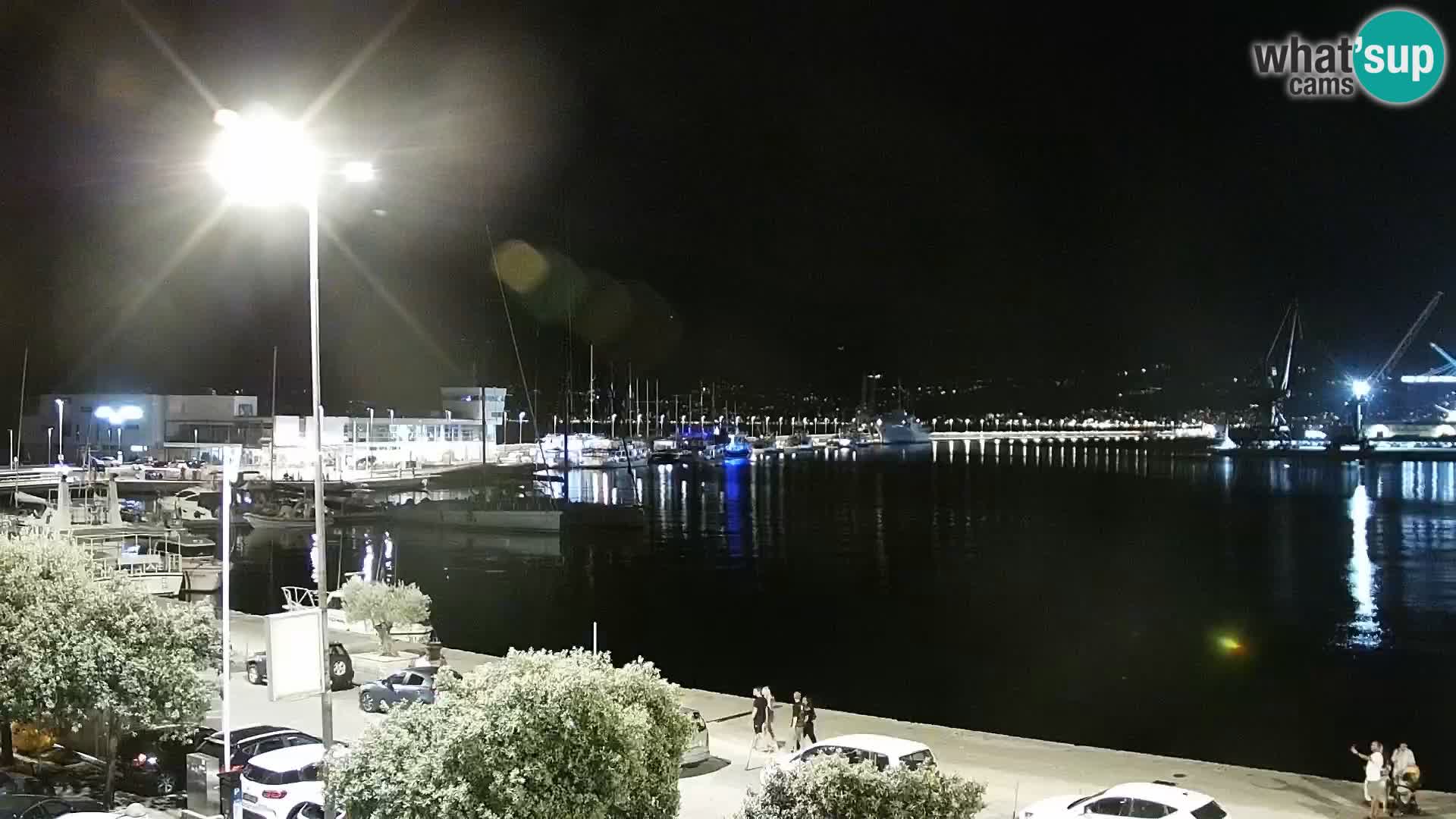 La Riva y Marina en Rijeka – Webcam en vivo Croacia
