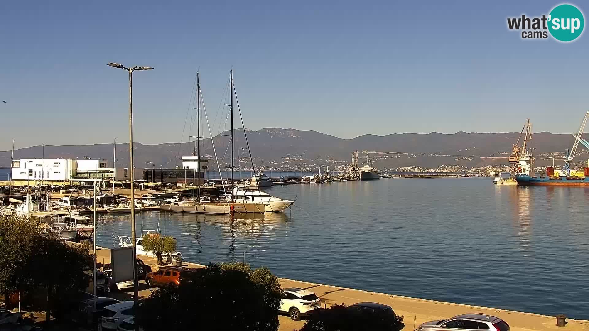 Die Riva und Marina in Rijeka – Live Webcam Kroatien