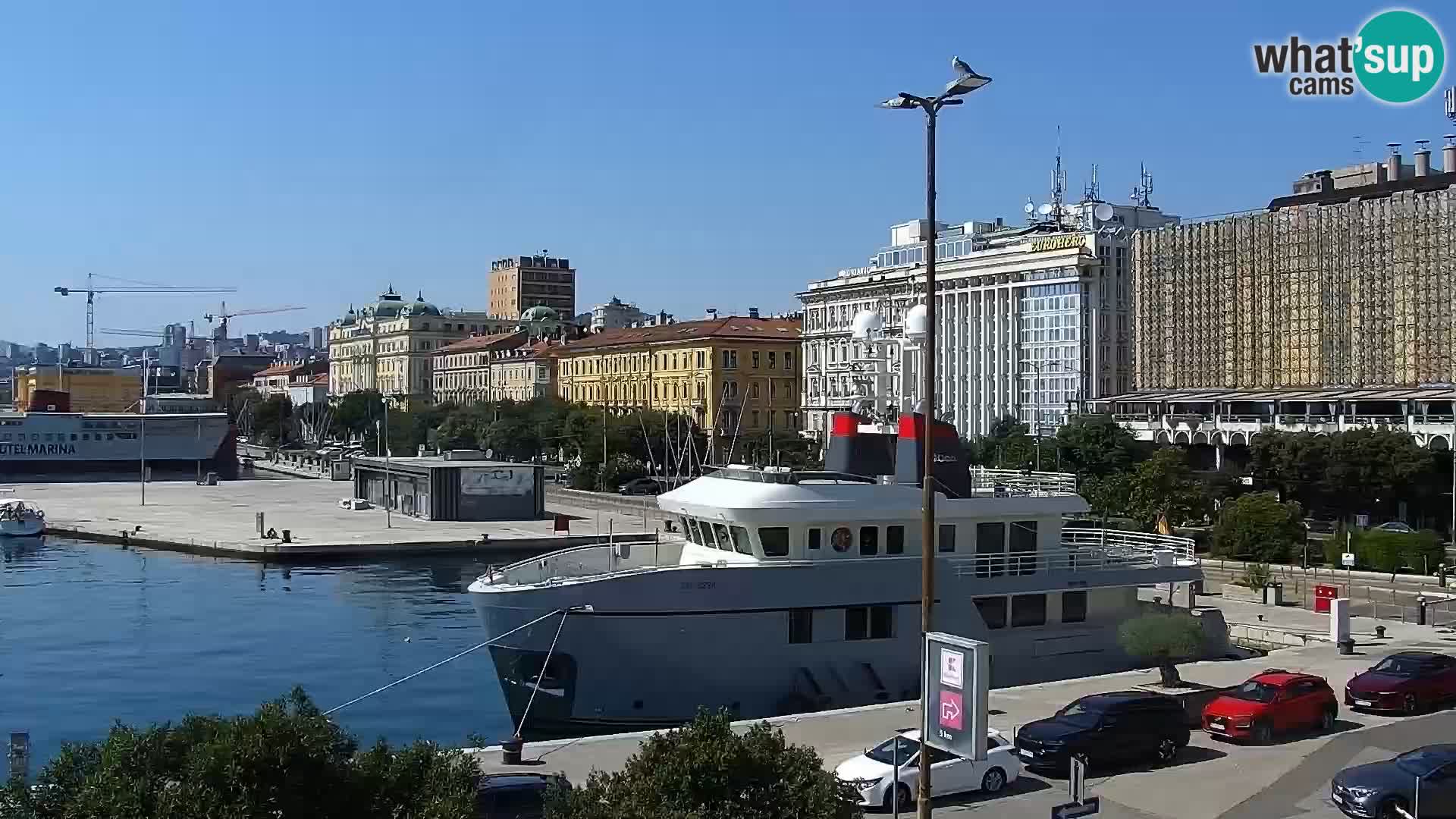 The Riva and Marina in Rijeka – Live Webcam Croatia