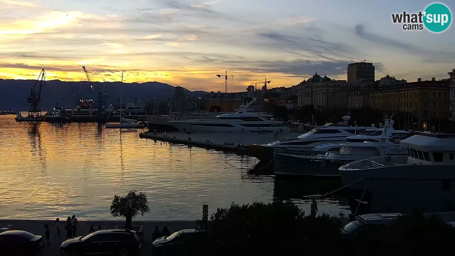 Die Riva und Marina in Rijeka – Live Webcam Kroatien