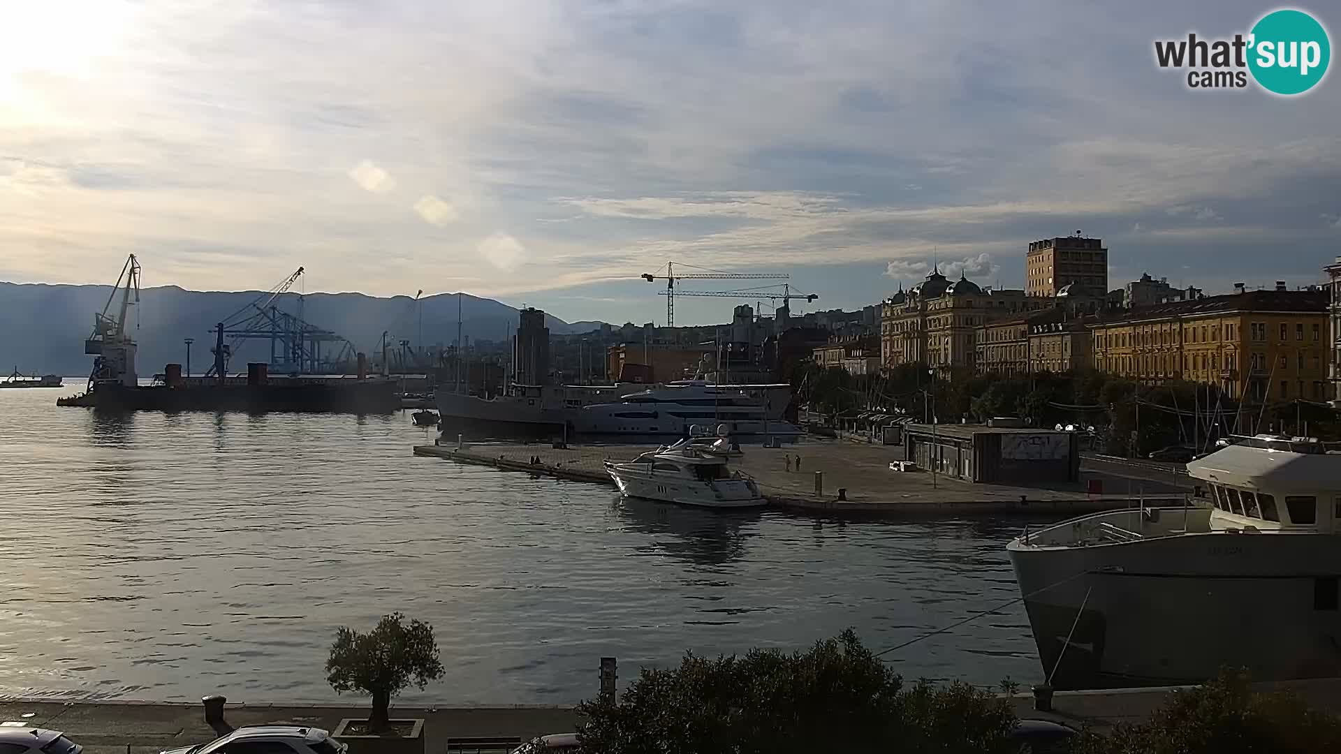 Die Riva und Marina in Rijeka – Live Webcam Kroatien