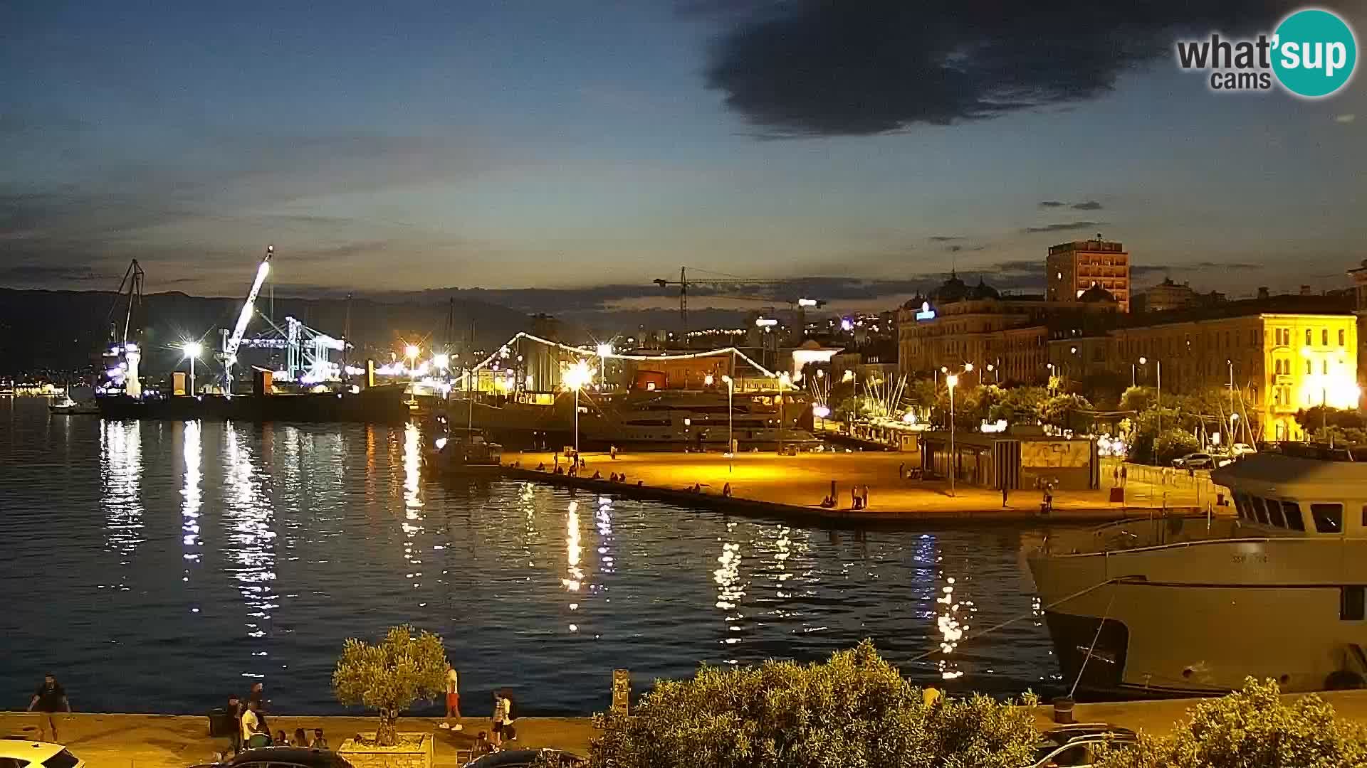 La Riva e la Marina a Rijeka (Fiume) – Live Webcam Croazia