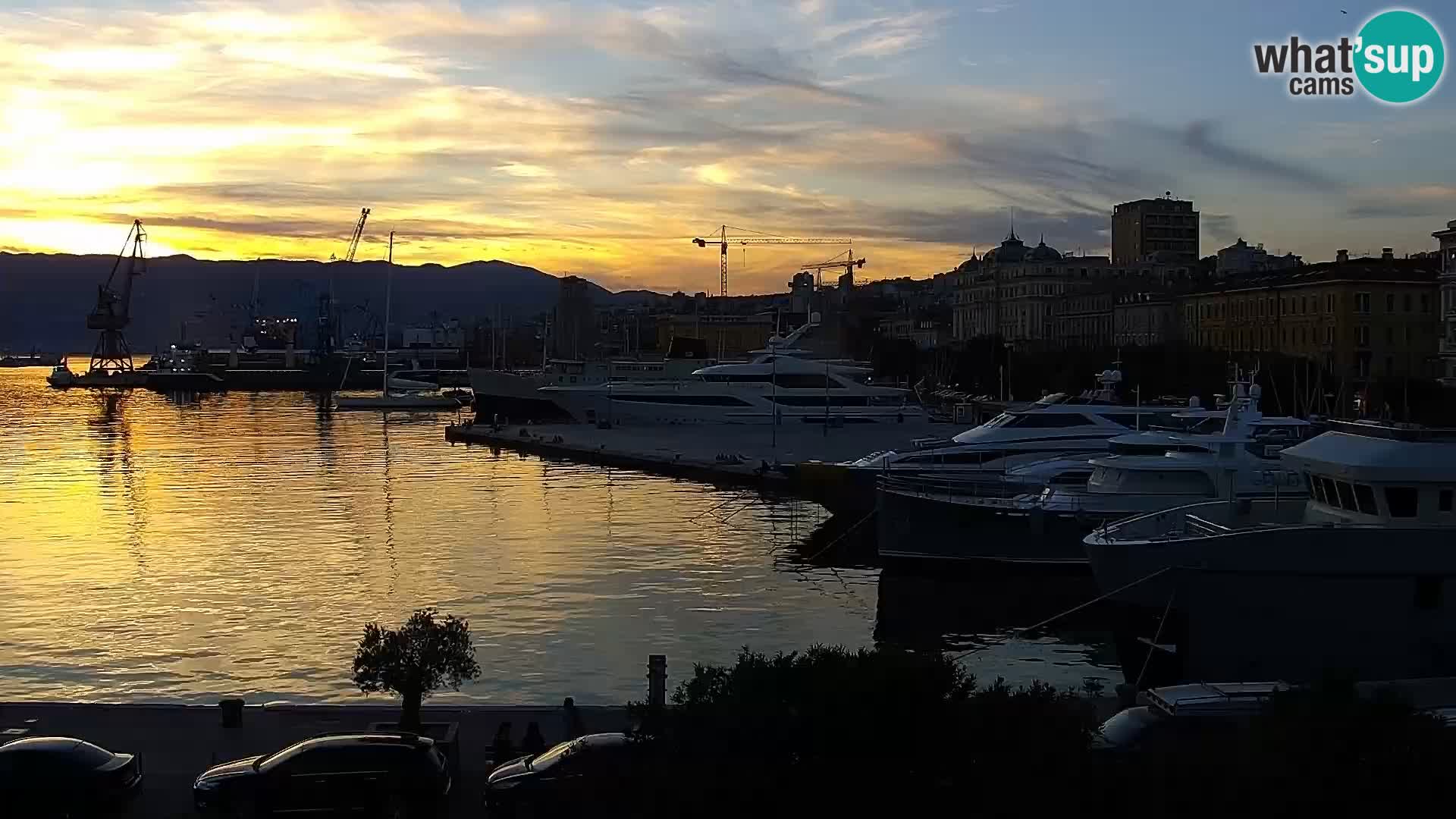 Die Riva und Marina in Rijeka – Live Webcam Kroatien