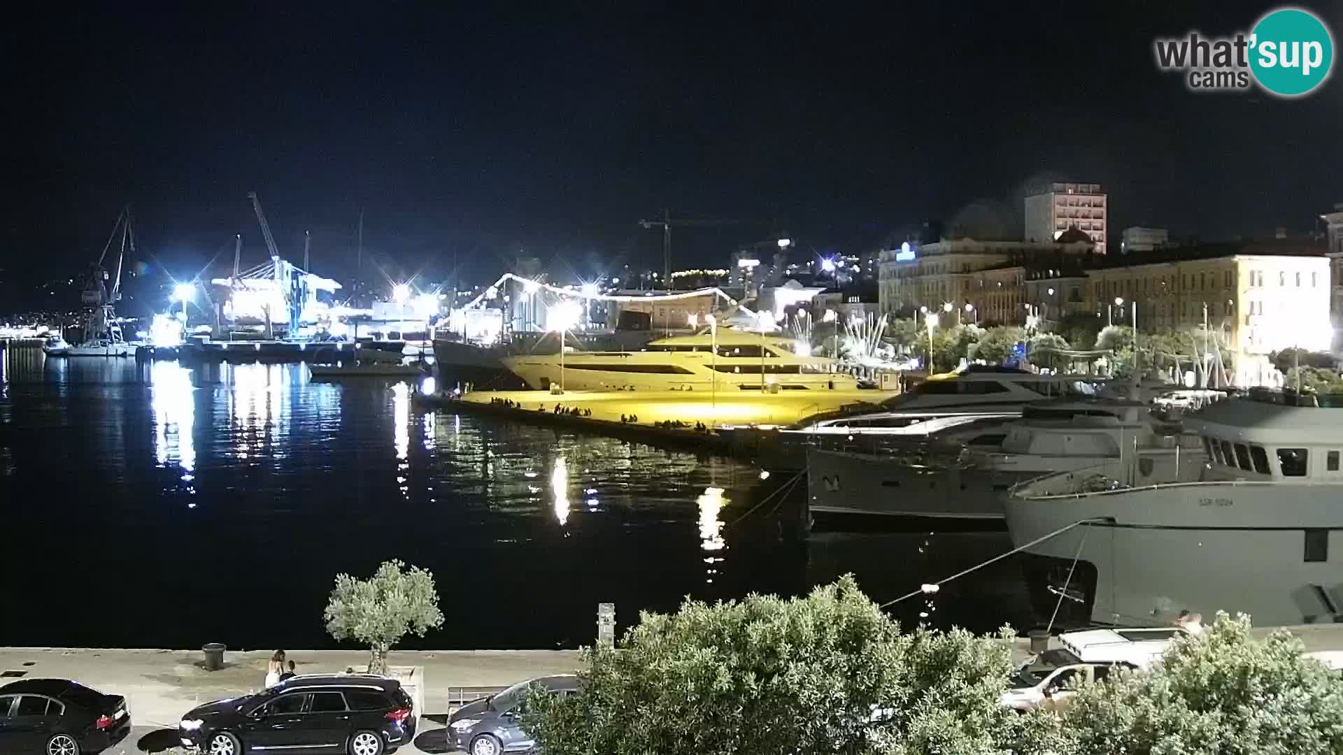 La Riva et Marina à Rijeka – Live Webcam Croatie