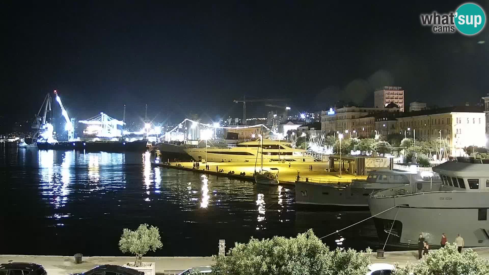 Die Riva und Marina in Rijeka – Live Webcam Kroatien