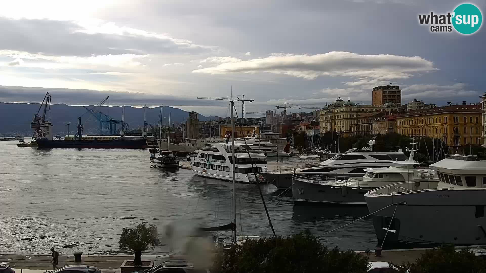 Riva in Marina v Reki – Spletna kamera v živo Hrvaška