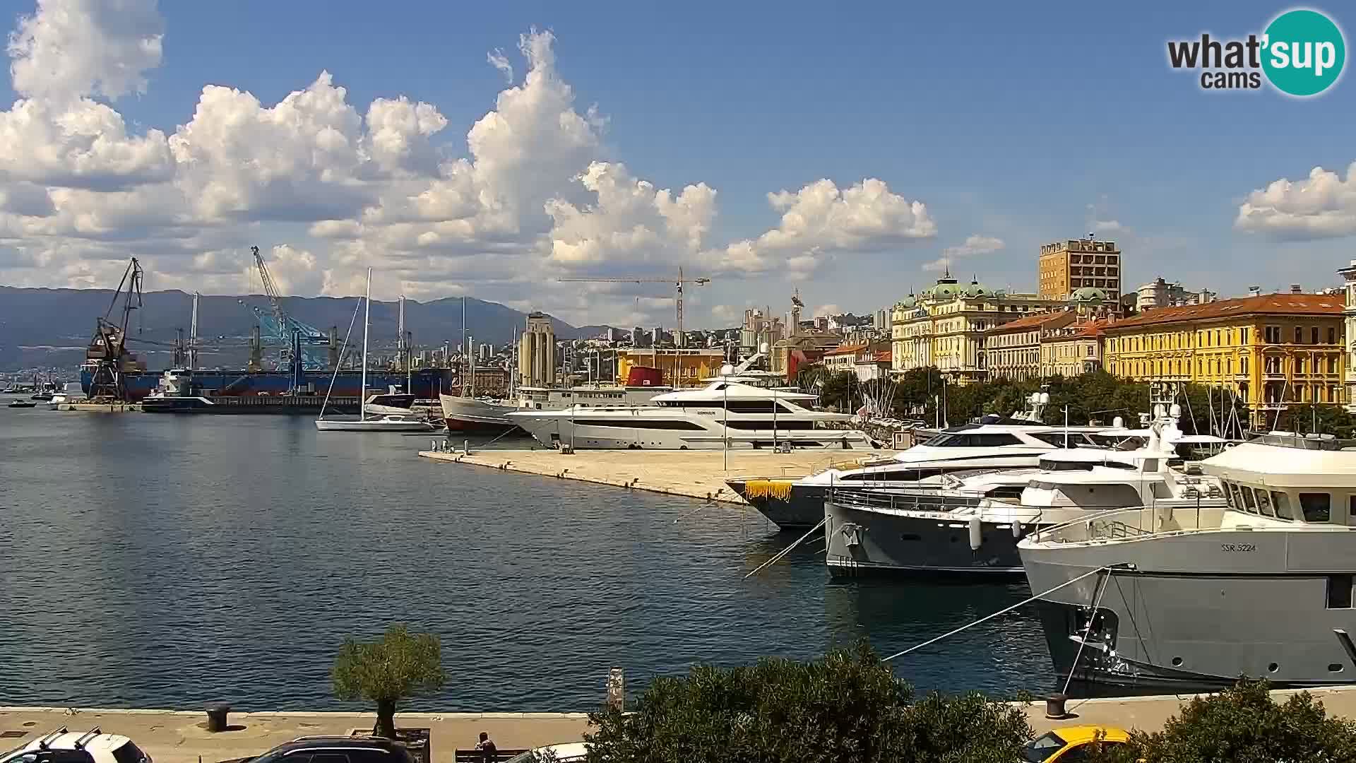 Die Riva und Marina in Rijeka – Live Webcam Kroatien