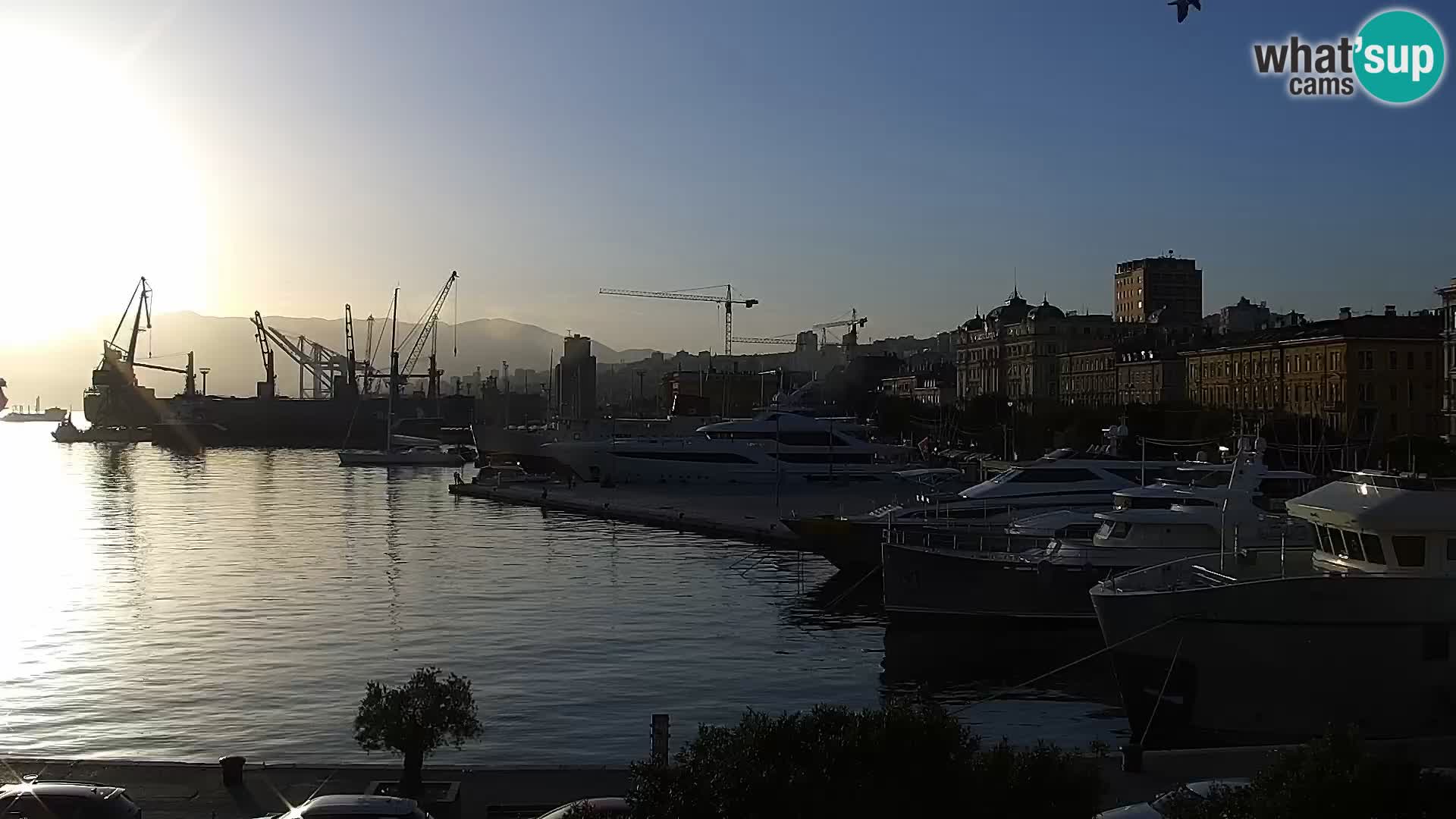 La Riva et Marina à Rijeka – Live Webcam Croatie