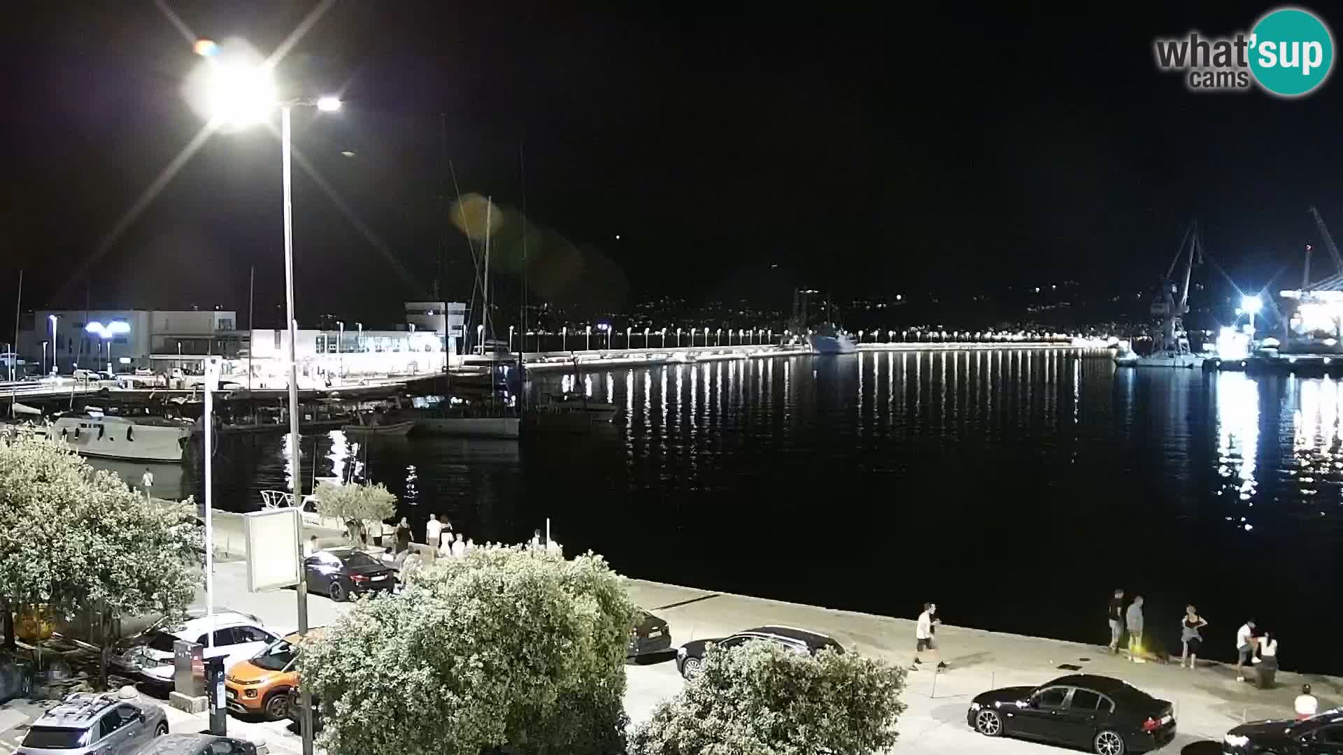 Die Riva und Marina in Rijeka – Live Webcam Kroatien