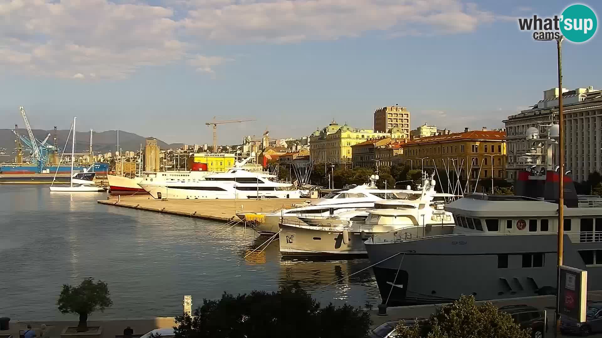 Die Riva und Marina in Rijeka – Live Webcam Kroatien