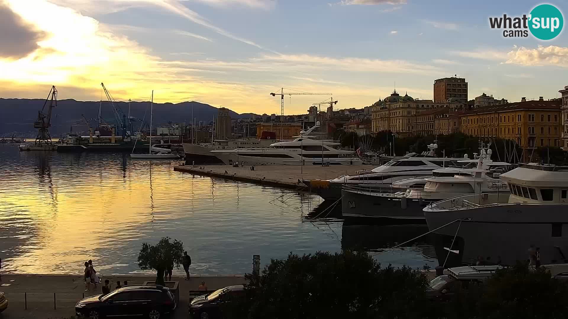 Die Riva und Marina in Rijeka – Live Webcam Kroatien