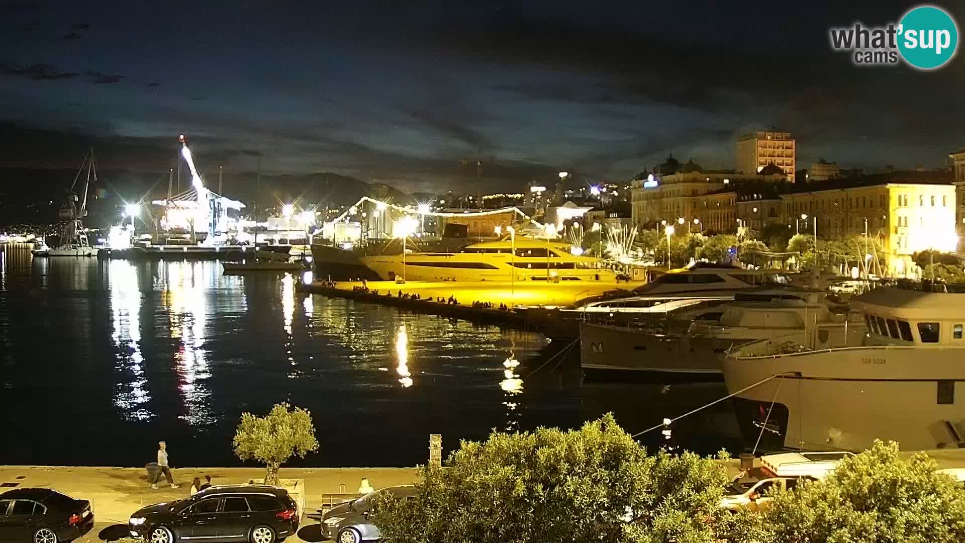 La Riva y Marina en Rijeka – Webcam en vivo Croacia