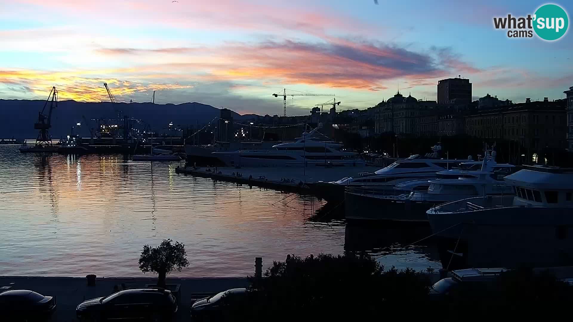 Riva i Marina u Rijeci – Web kamera uživo u Hrvatskoj