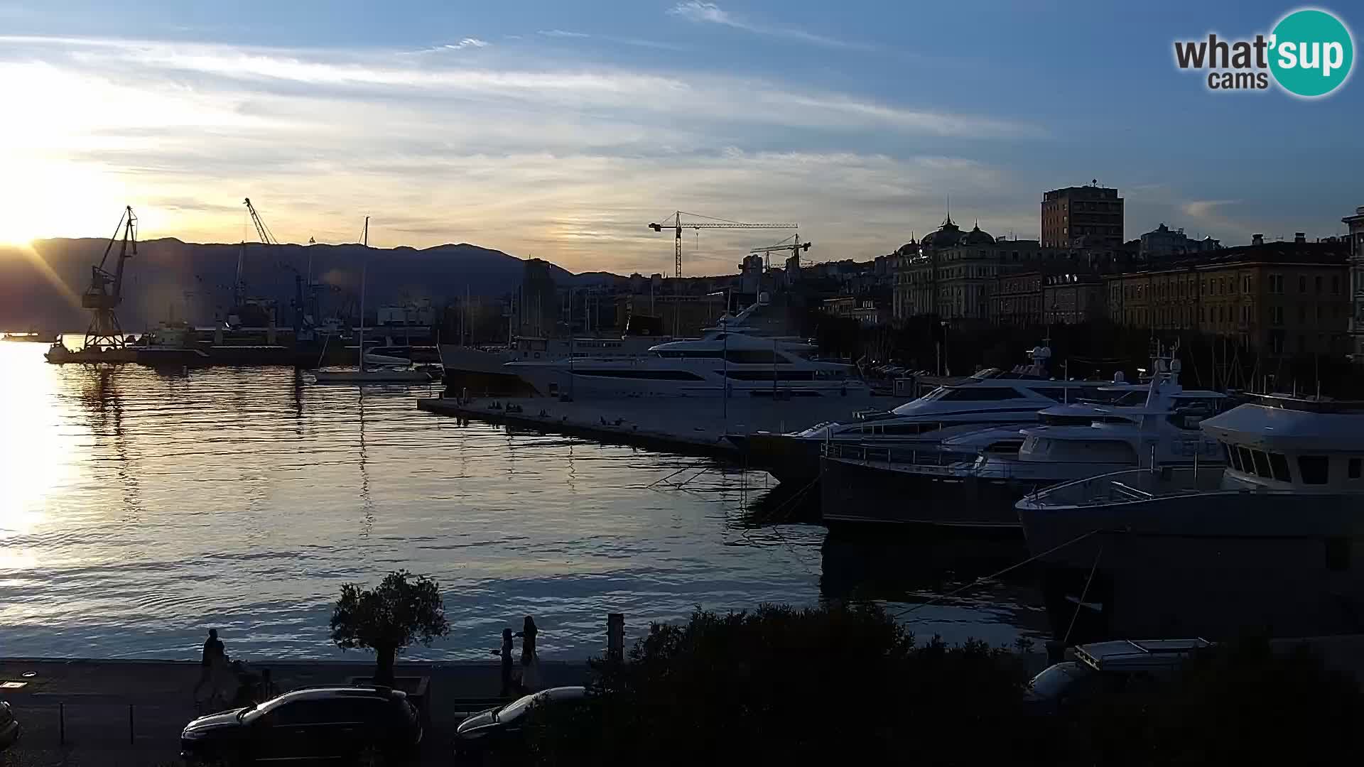 Die Riva und Marina in Rijeka – Live Webcam Kroatien