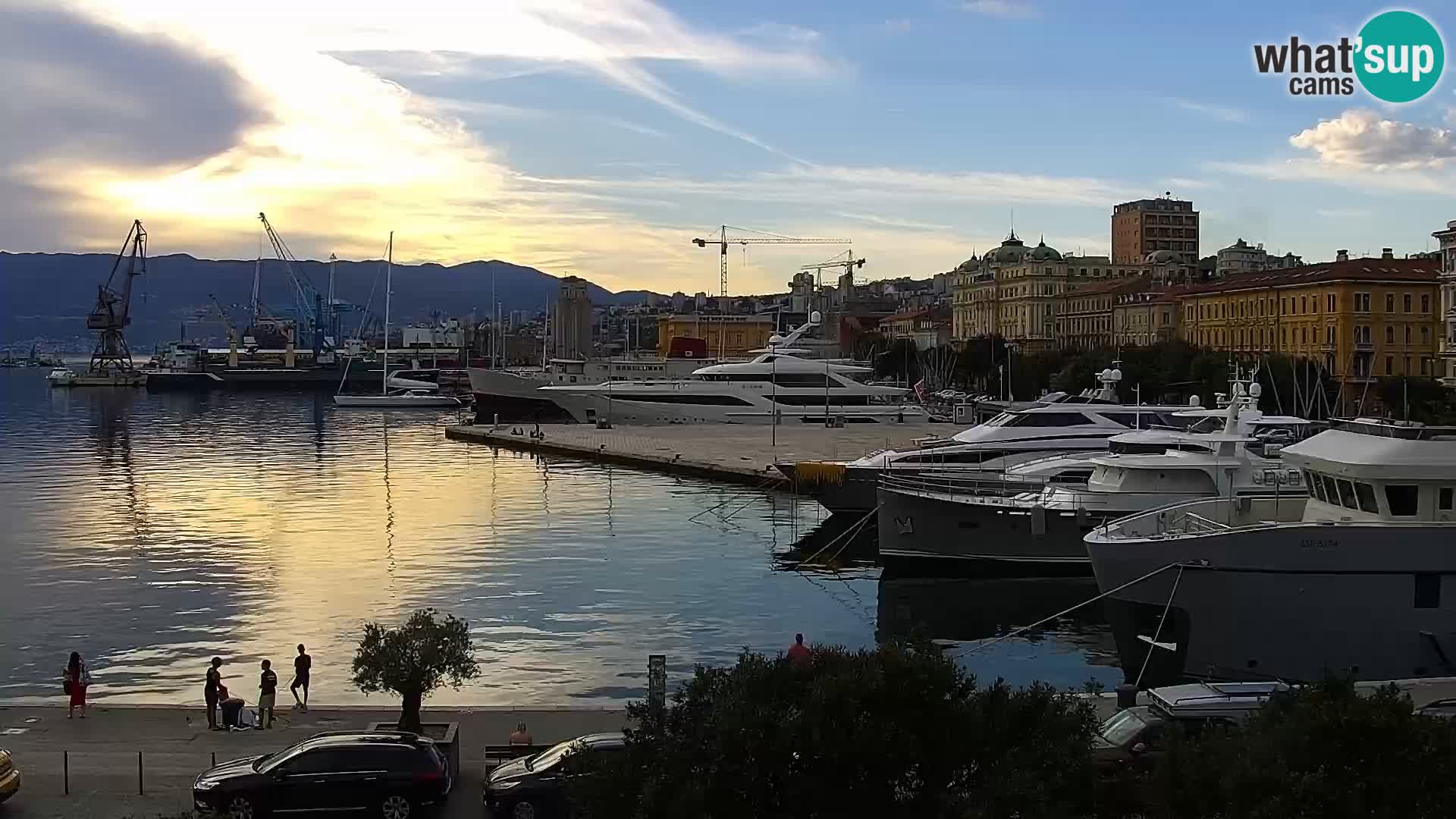Die Riva und Marina in Rijeka – Live Webcam Kroatien