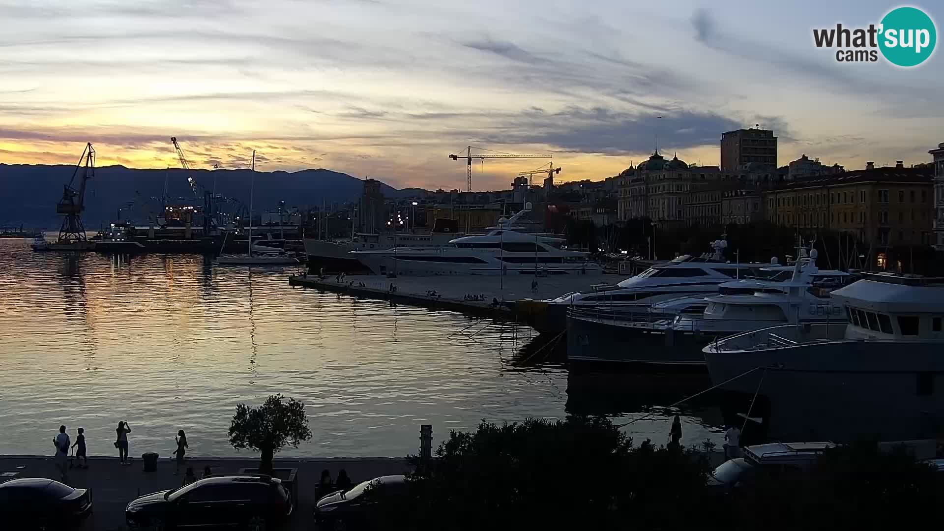 La Riva e la Marina a Rijeka (Fiume) – Live Webcam Croazia