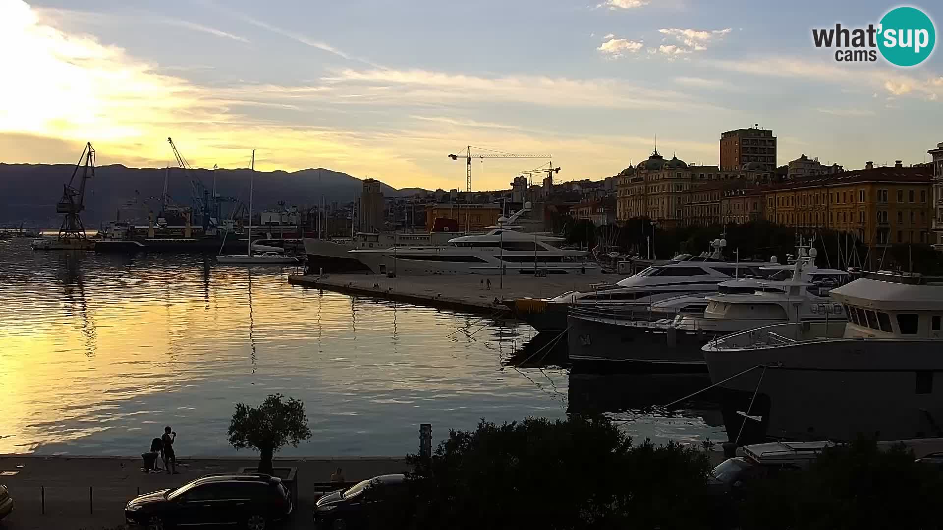 La Riva et Marina à Rijeka – Live Webcam Croatie