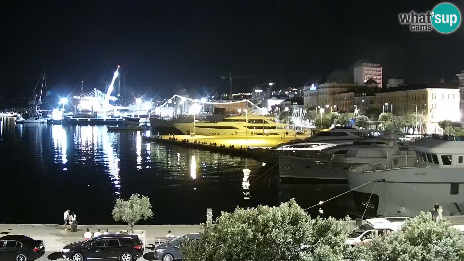 La Riva et Marina à Rijeka – Live Webcam Croatie