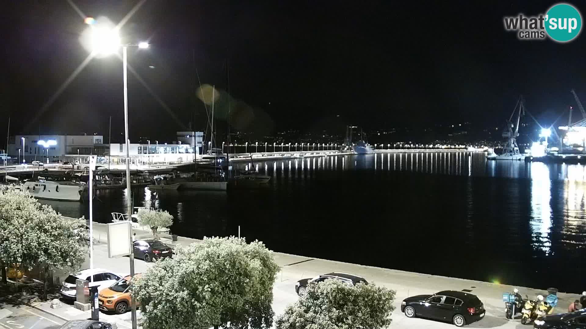 Die Riva und Marina in Rijeka – Live Webcam Kroatien
