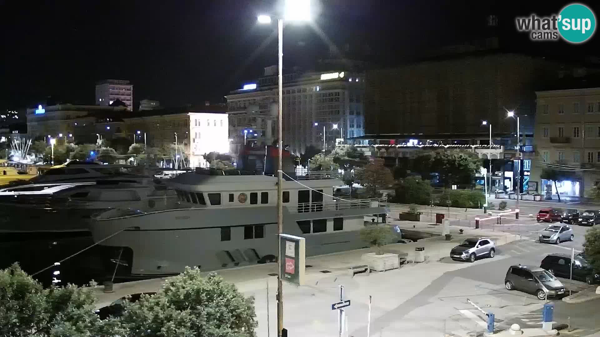 Die Riva und Marina in Rijeka – Live Webcam Kroatien