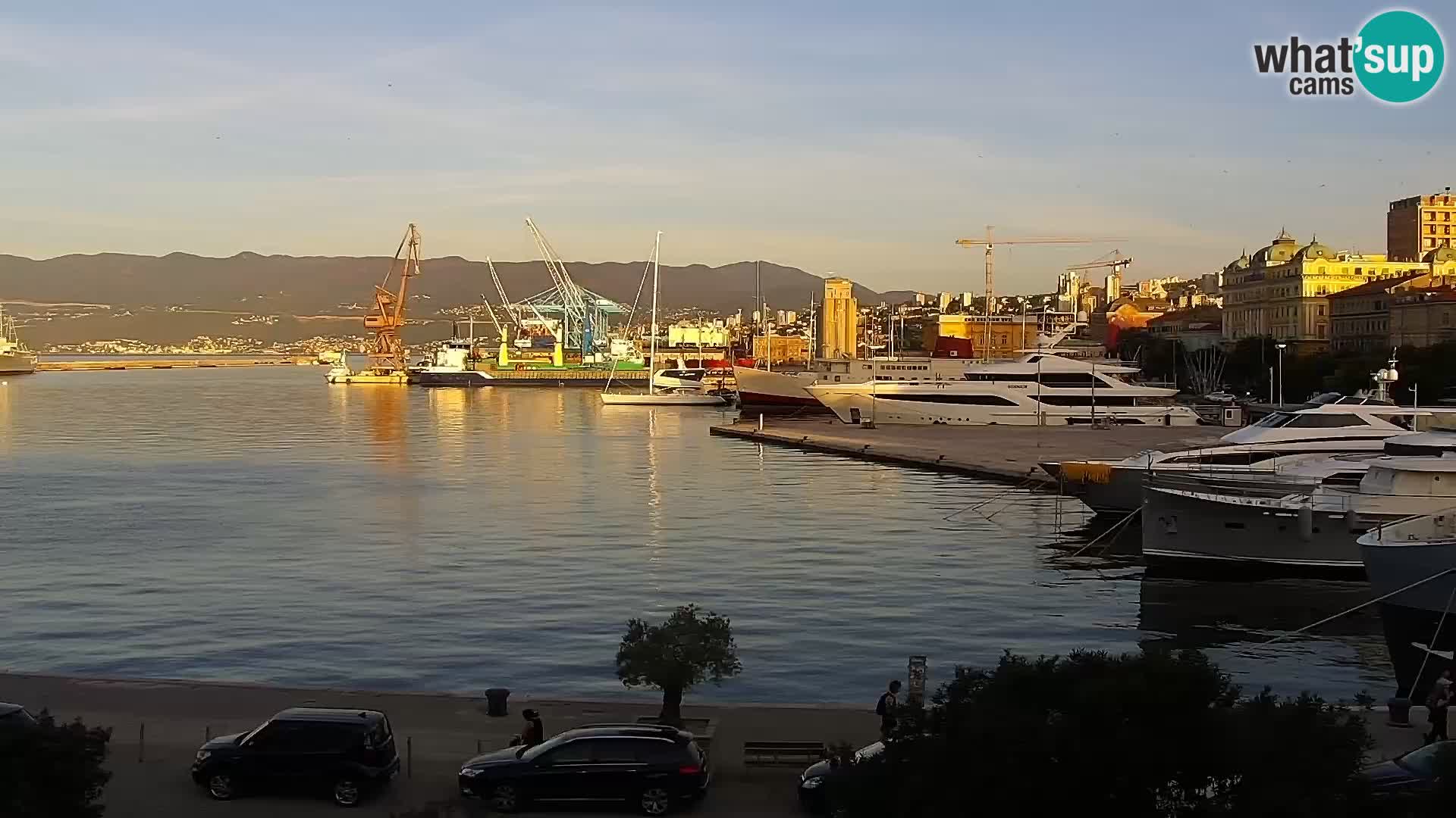 La Riva y Marina en Rijeka – Webcam en vivo Croacia