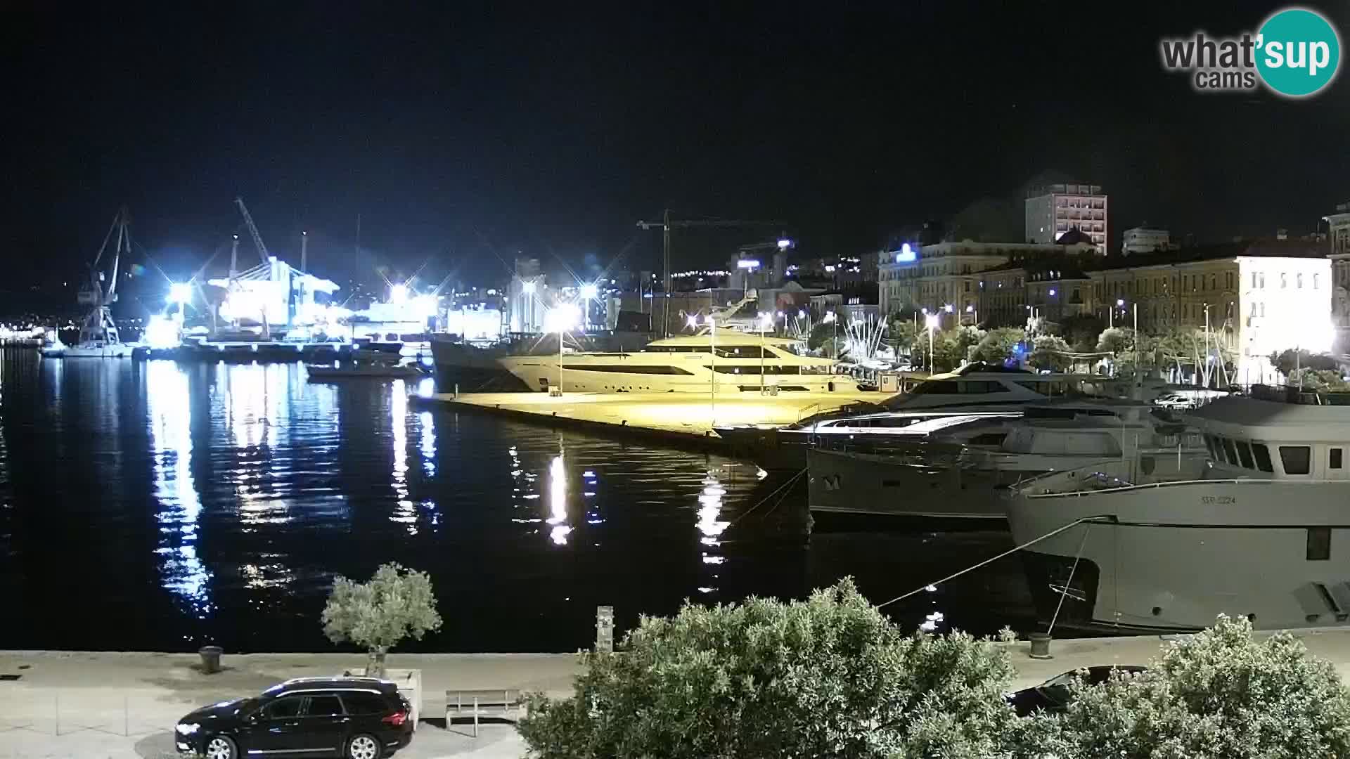 Die Riva und Marina in Rijeka – Live Webcam Kroatien