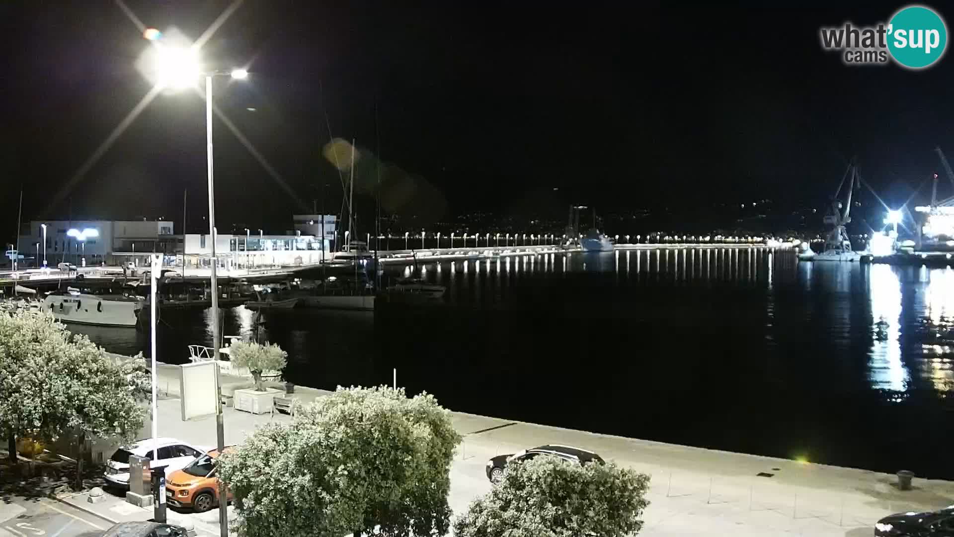 Die Riva und Marina in Rijeka – Live Webcam Kroatien