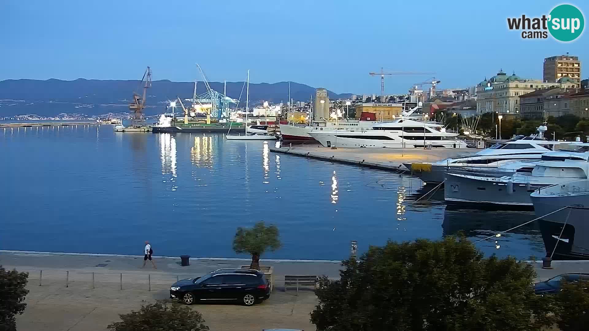 Die Riva und Marina in Rijeka – Live Webcam Kroatien
