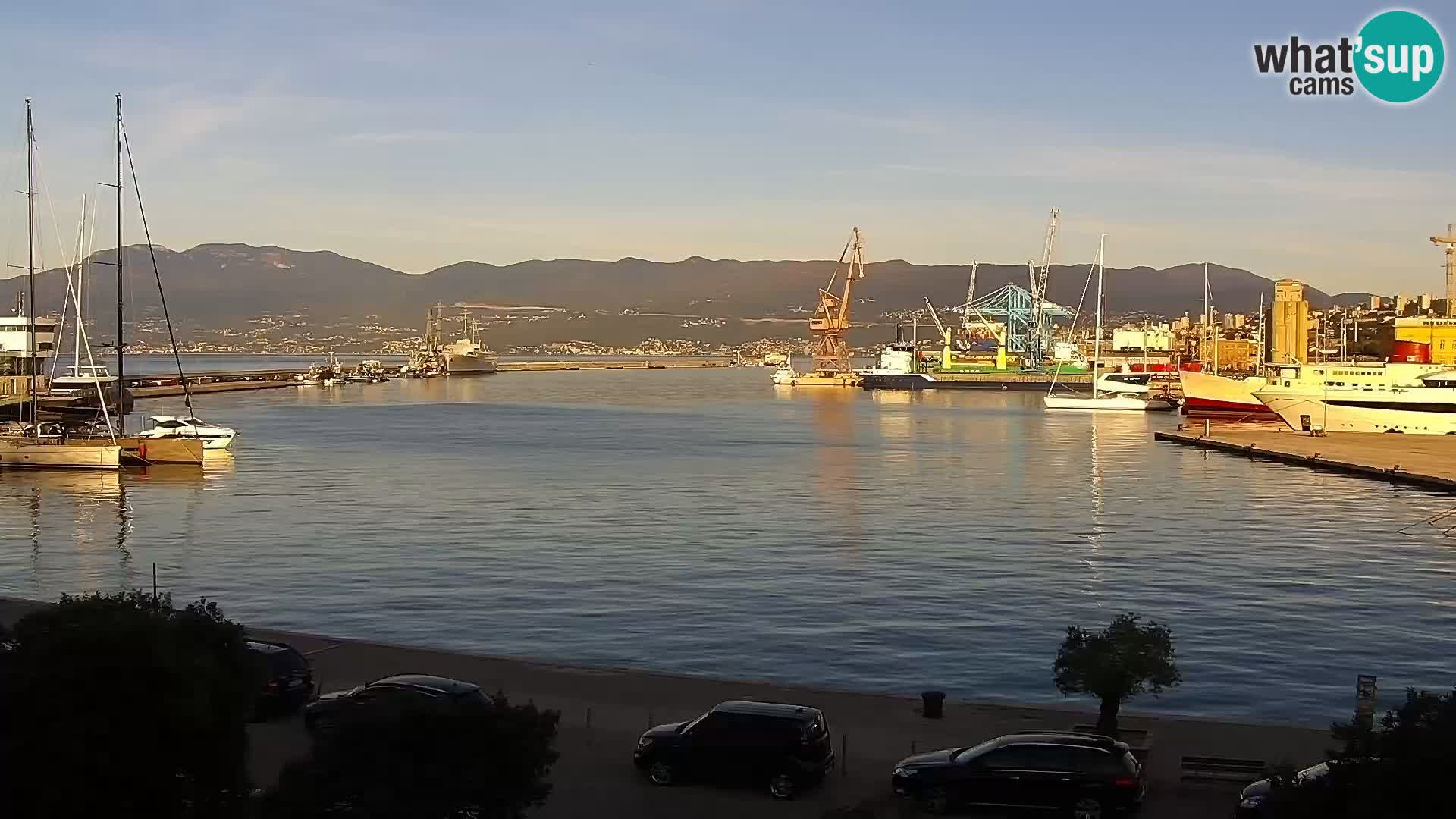 Die Riva und Marina in Rijeka – Live Webcam Kroatien