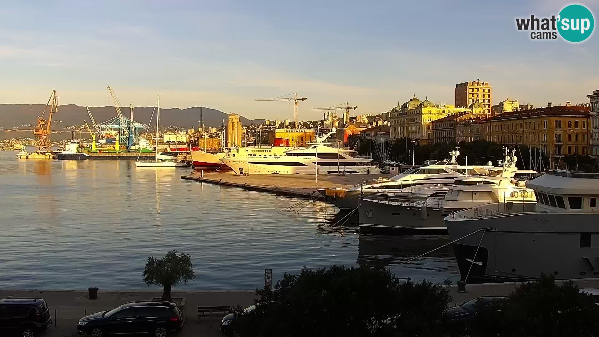 La Riva e la Marina a Rijeka (Fiume) – Live Webcam Croazia