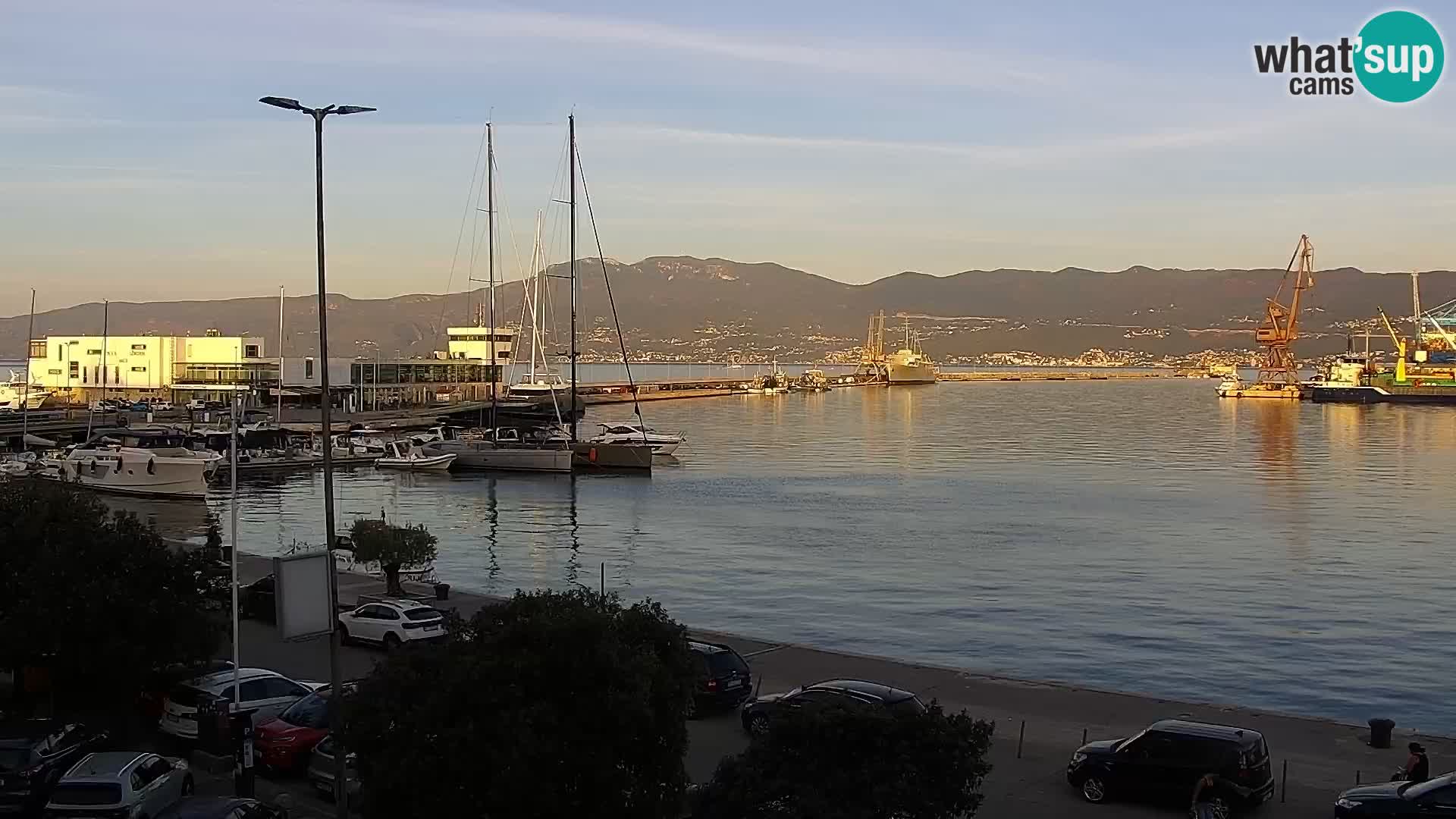 Die Riva und Marina in Rijeka – Live Webcam Kroatien