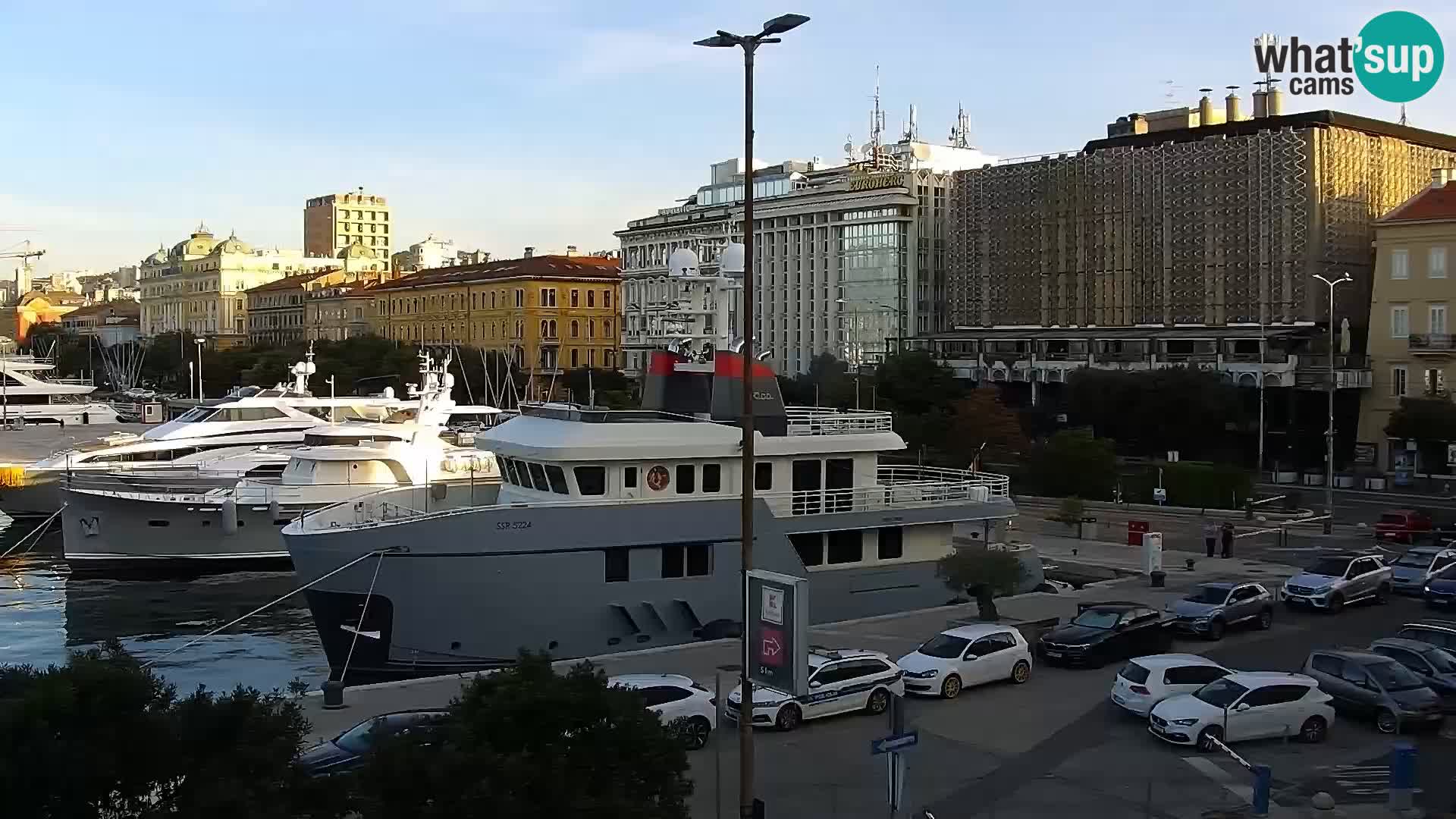 The Riva and Marina in Rijeka – Live Webcam Croatia