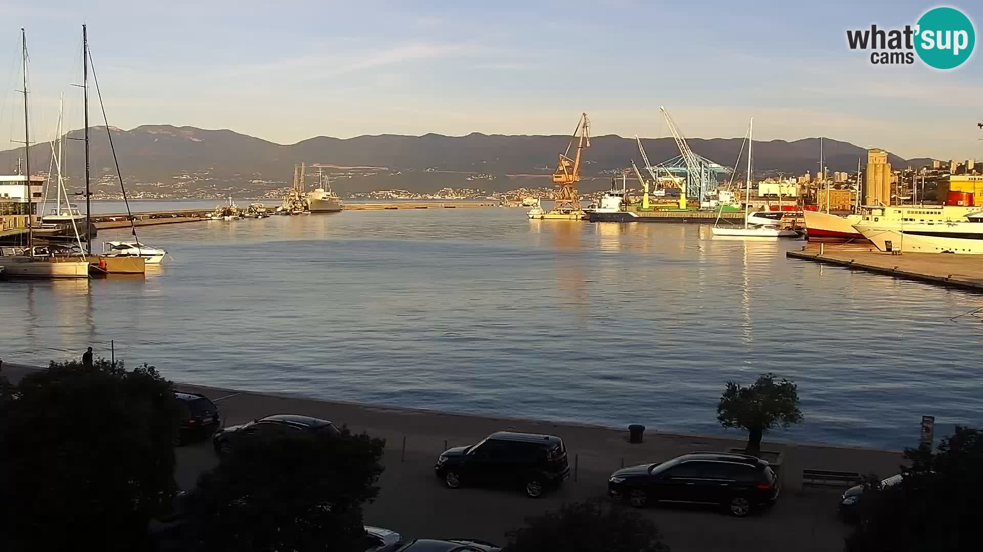 La Riva e la Marina a Rijeka (Fiume) – Live Webcam Croazia