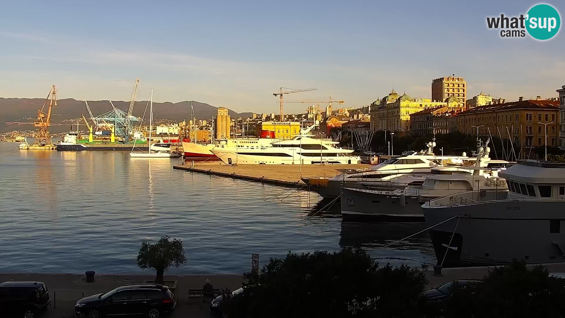 Die Riva und Marina in Rijeka – Live Webcam Kroatien