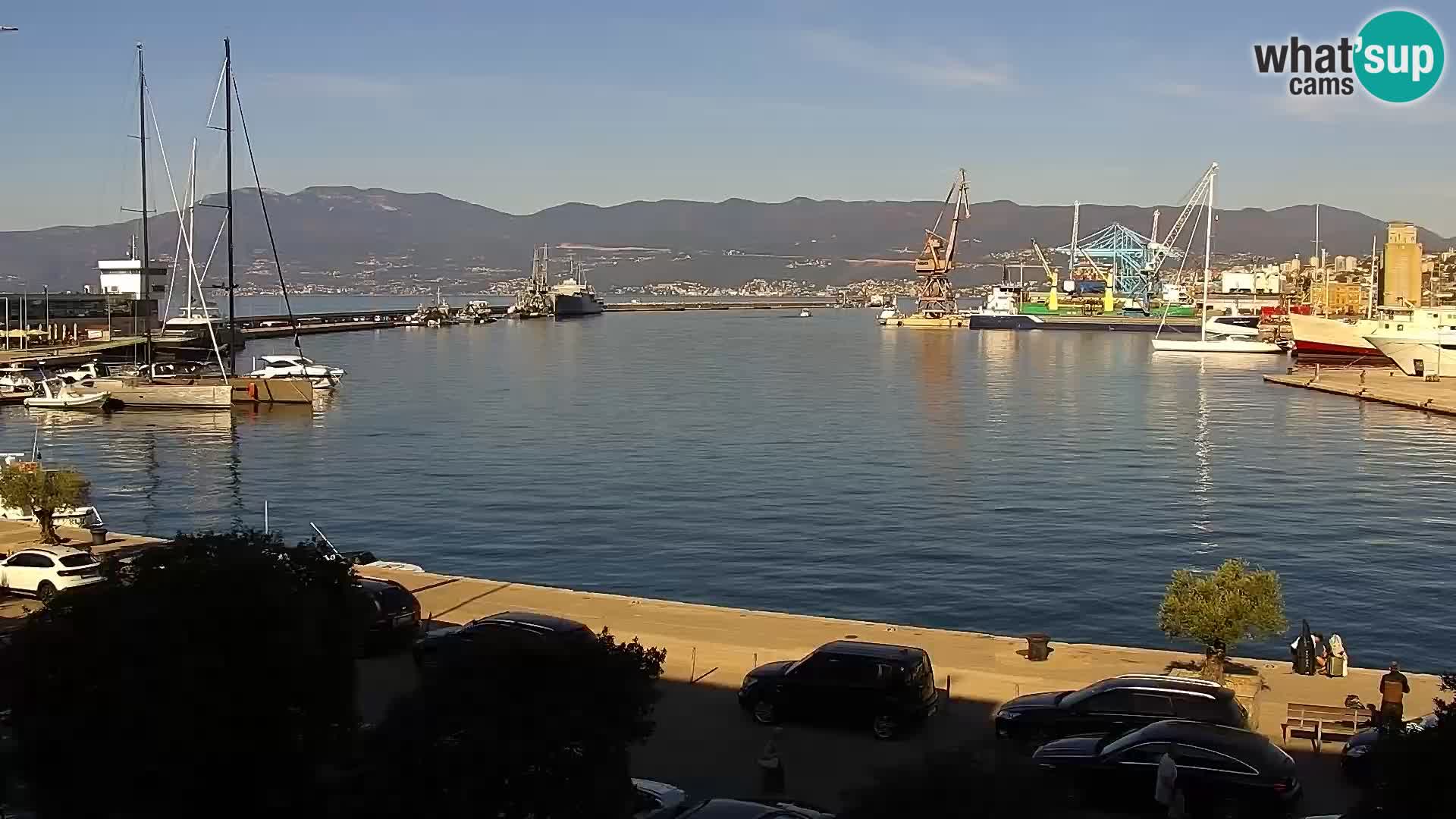 Die Riva und Marina in Rijeka – Live Webcam Kroatien
