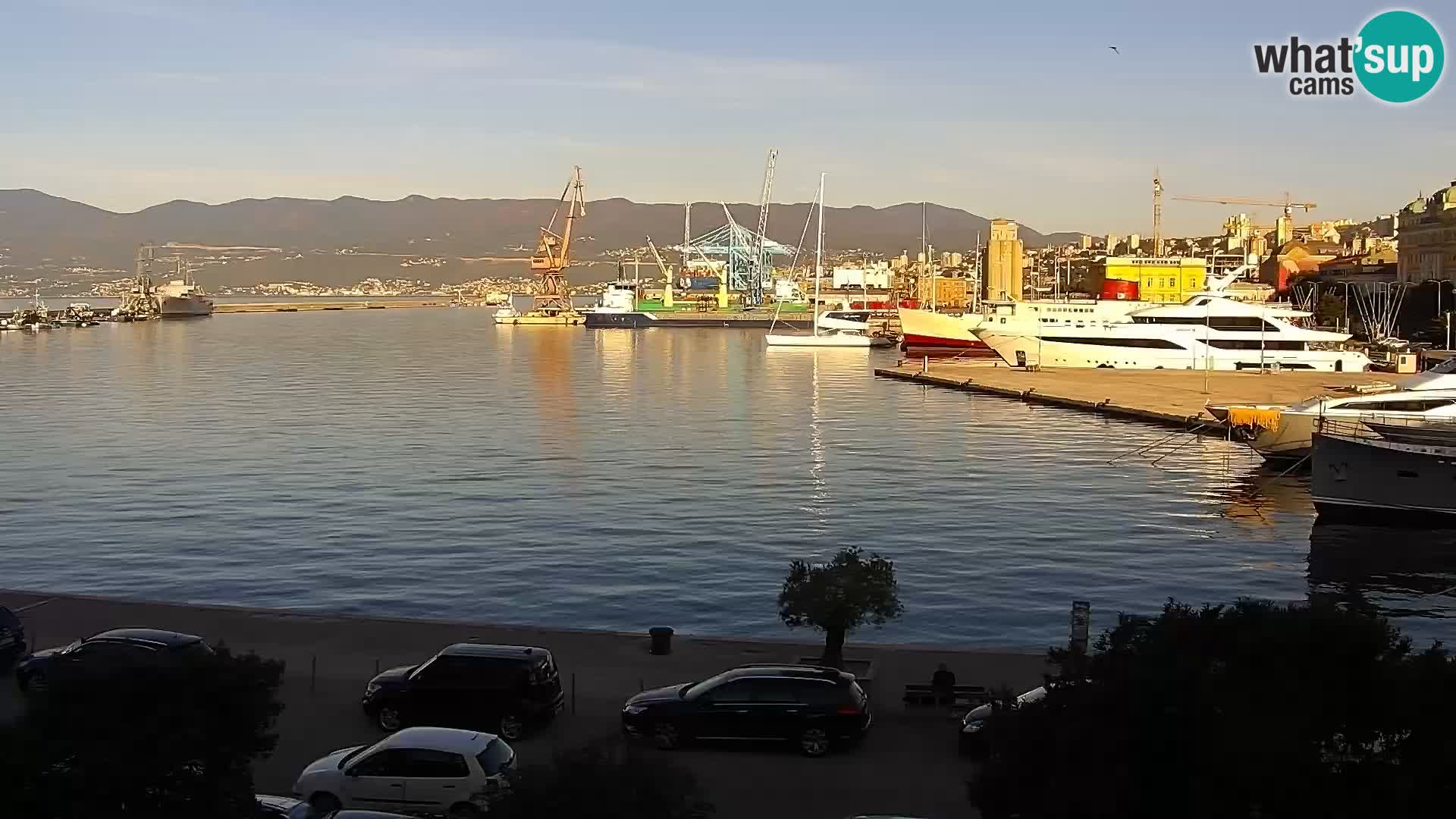 Die Riva und Marina in Rijeka – Live Webcam Kroatien
