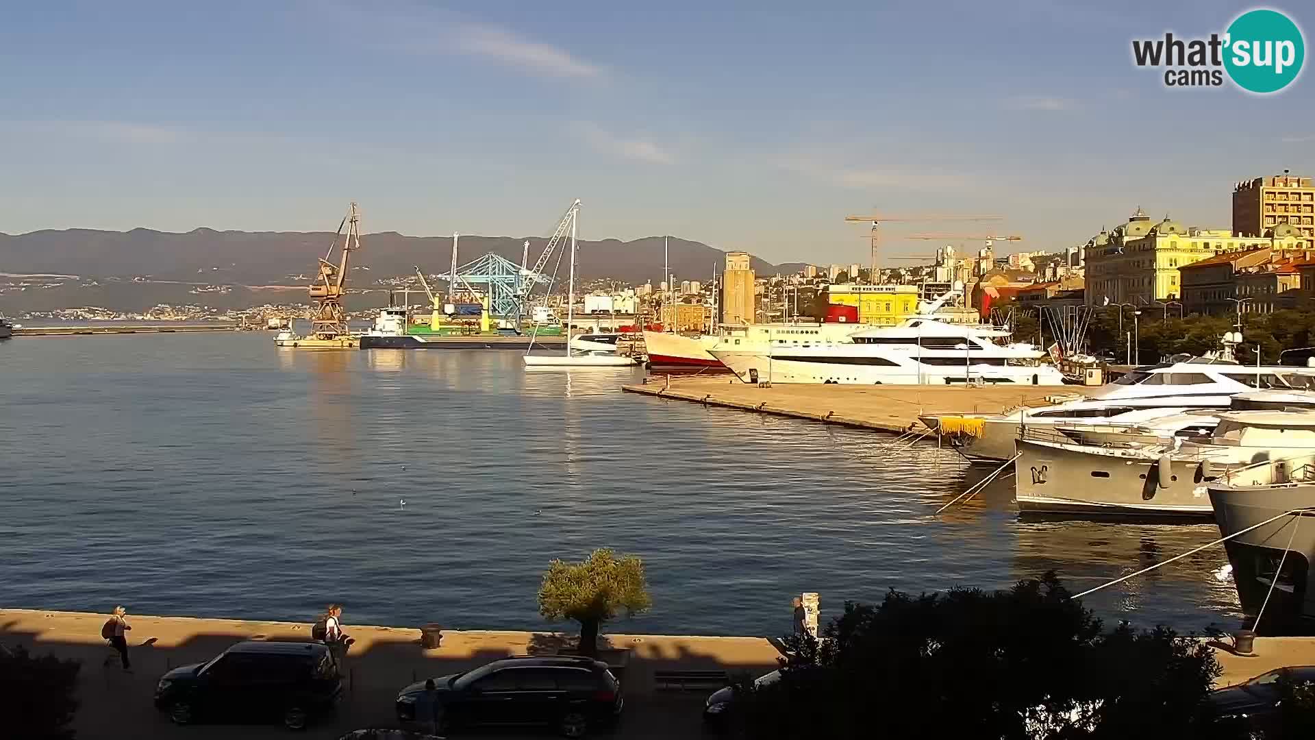Die Riva und Marina in Rijeka – Live Webcam Kroatien